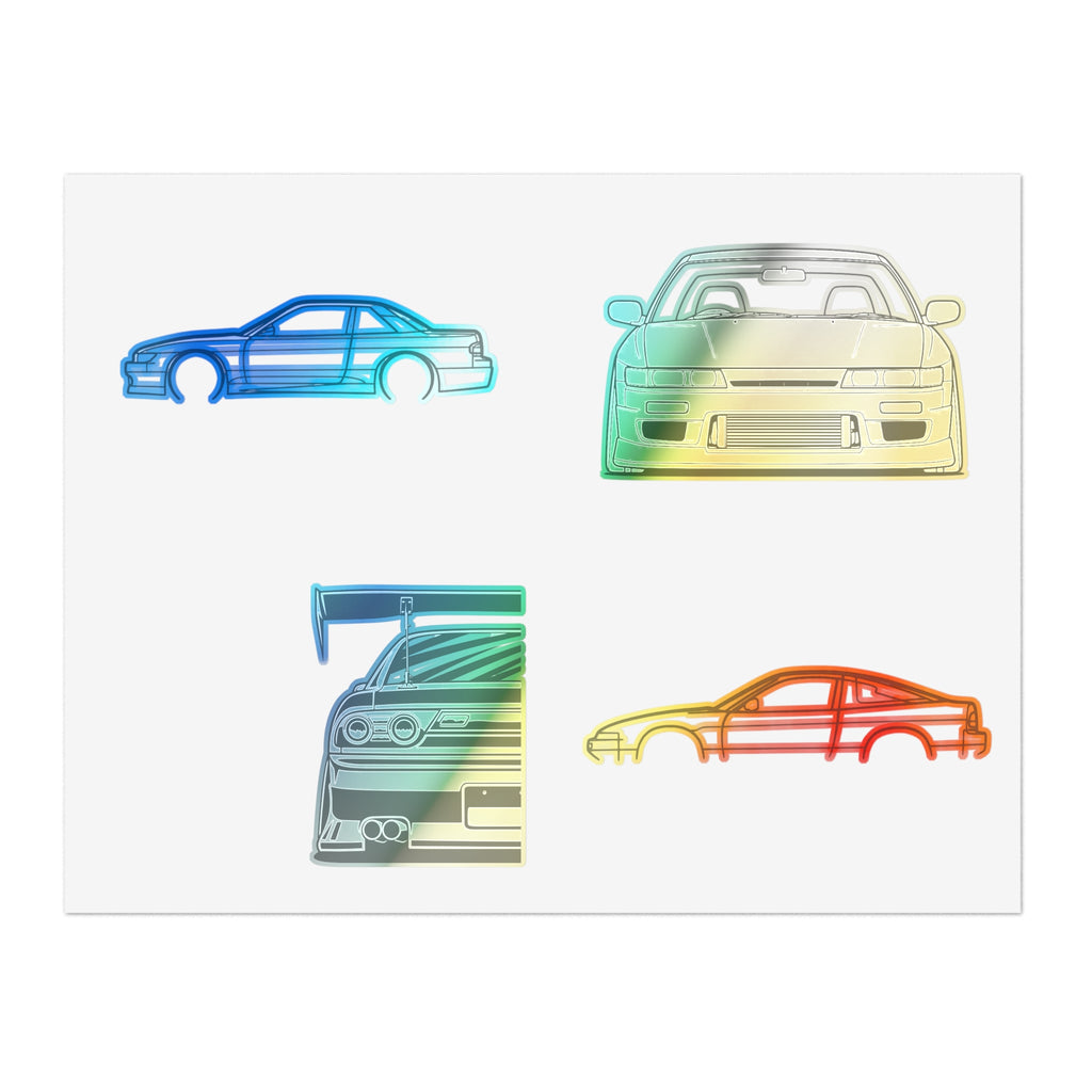 Stickers JDM  S13 Sticker Sheet – Black Line Art 4-Pack