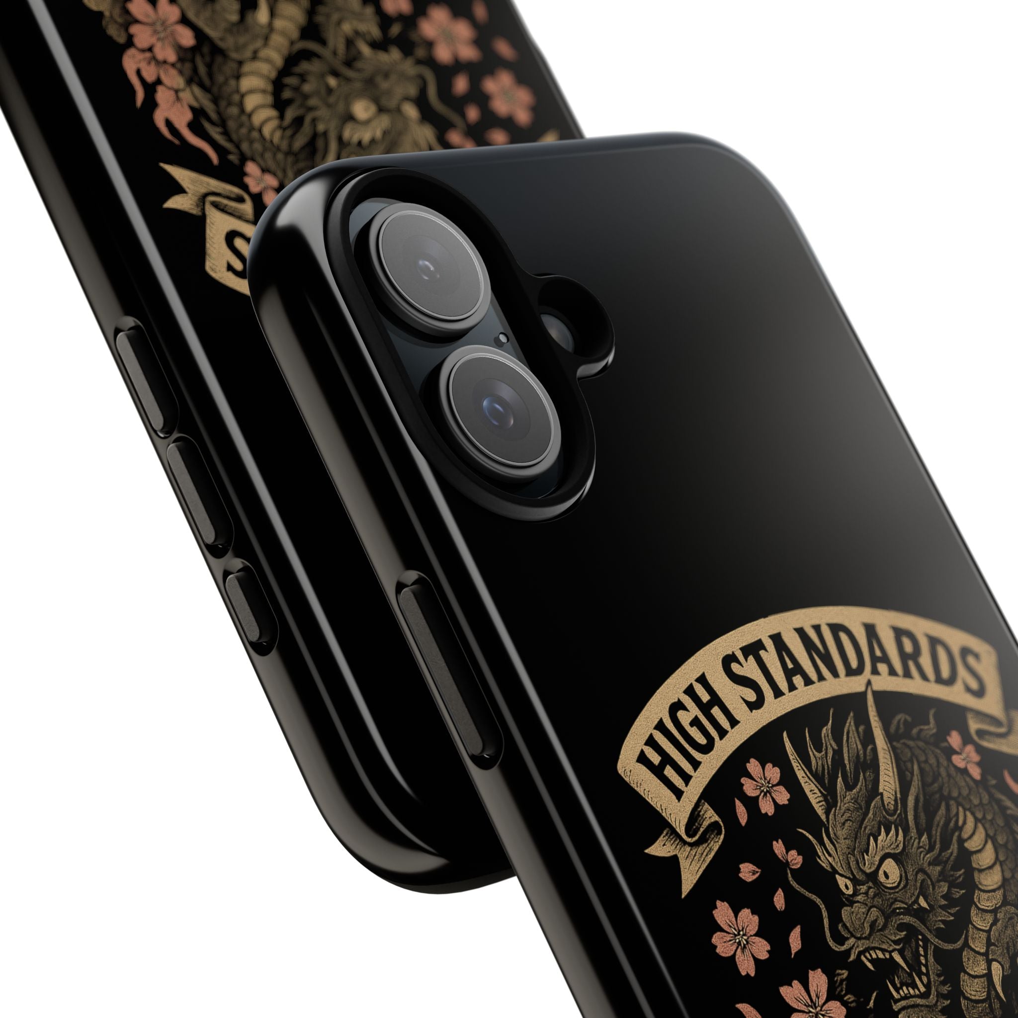 Phone Case — "High Standards Low Rides" Retro Dragon Car Design