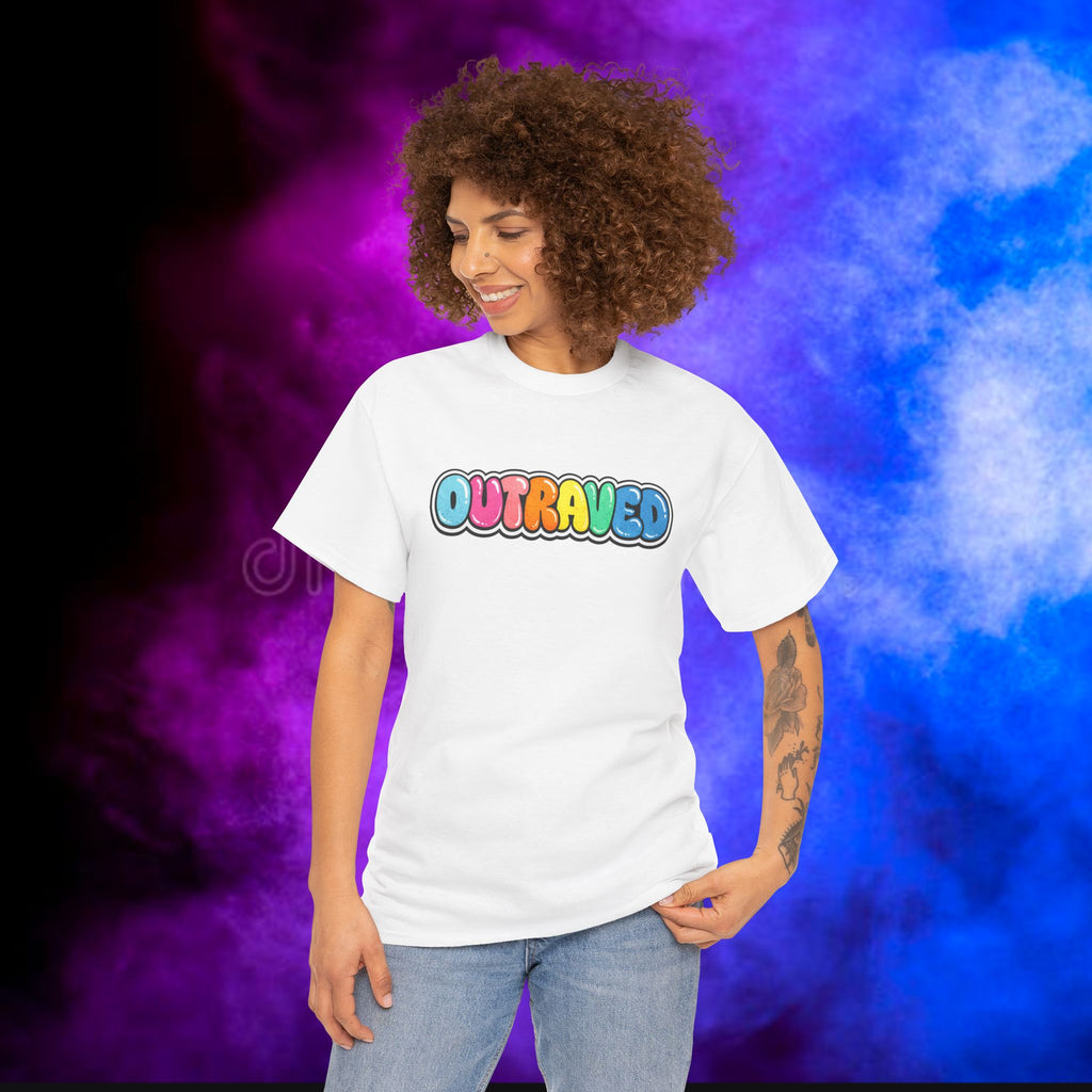OUTRAVED colorburst collection tee