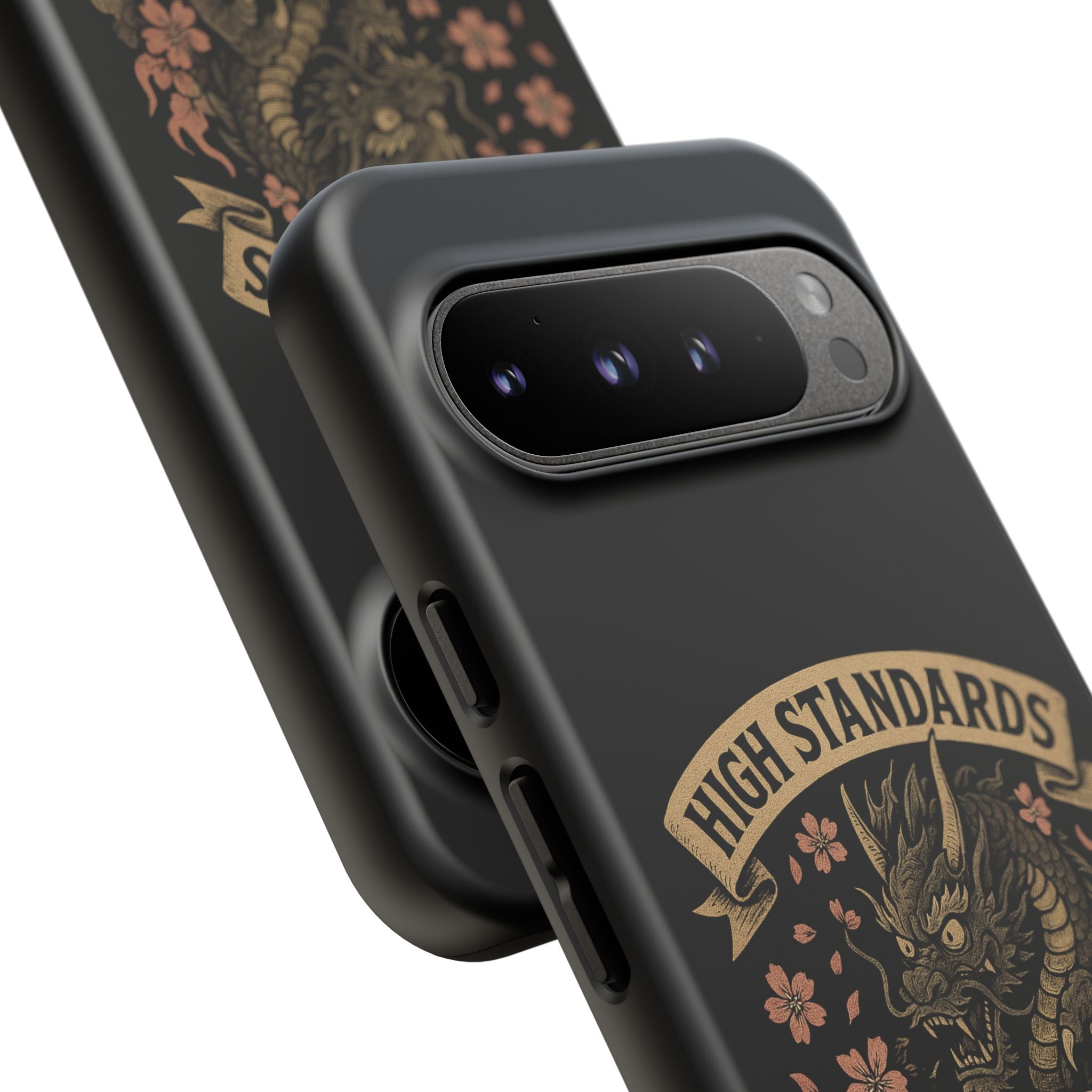Phone Case — "High Standards Low Rides" Retro Dragon Car Design