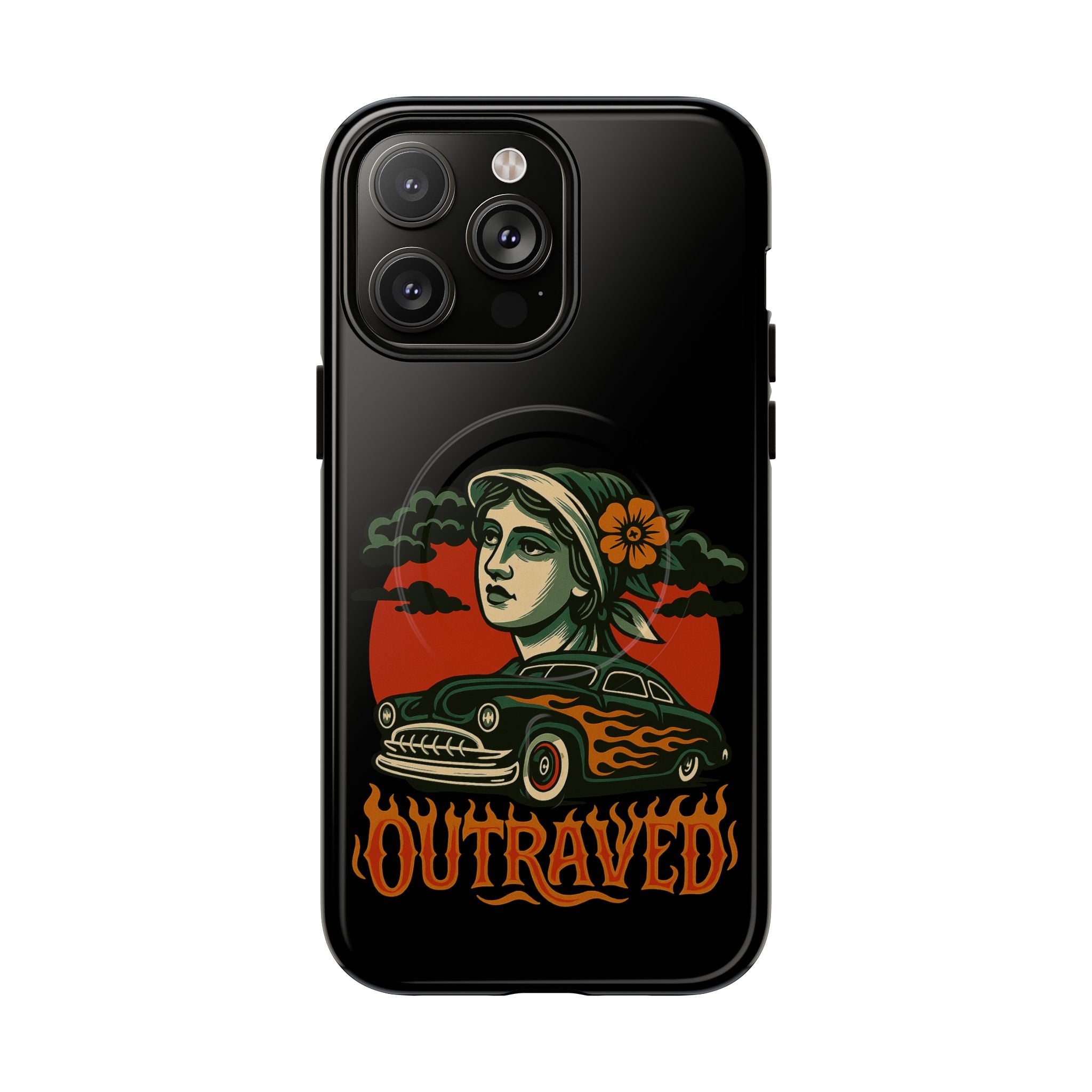 Phone Case — Outraved Retro Car & Woman Graphic Magnetic Tough Case