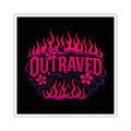 Sticker — OUTRAVED Pink Neon Fire Floral Rave Decal