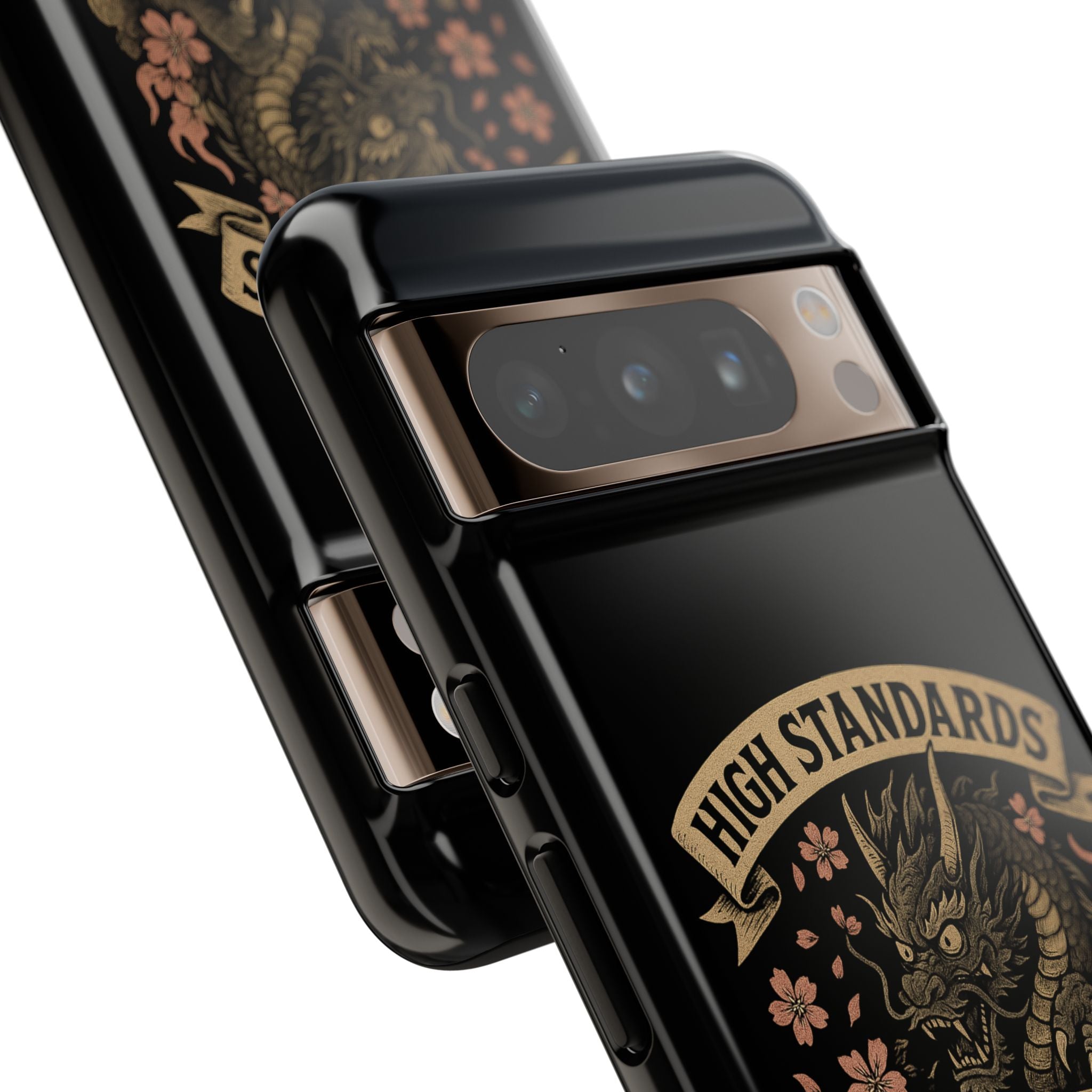 Phone Case — "High Standards Low Rides" Retro Dragon Car Design