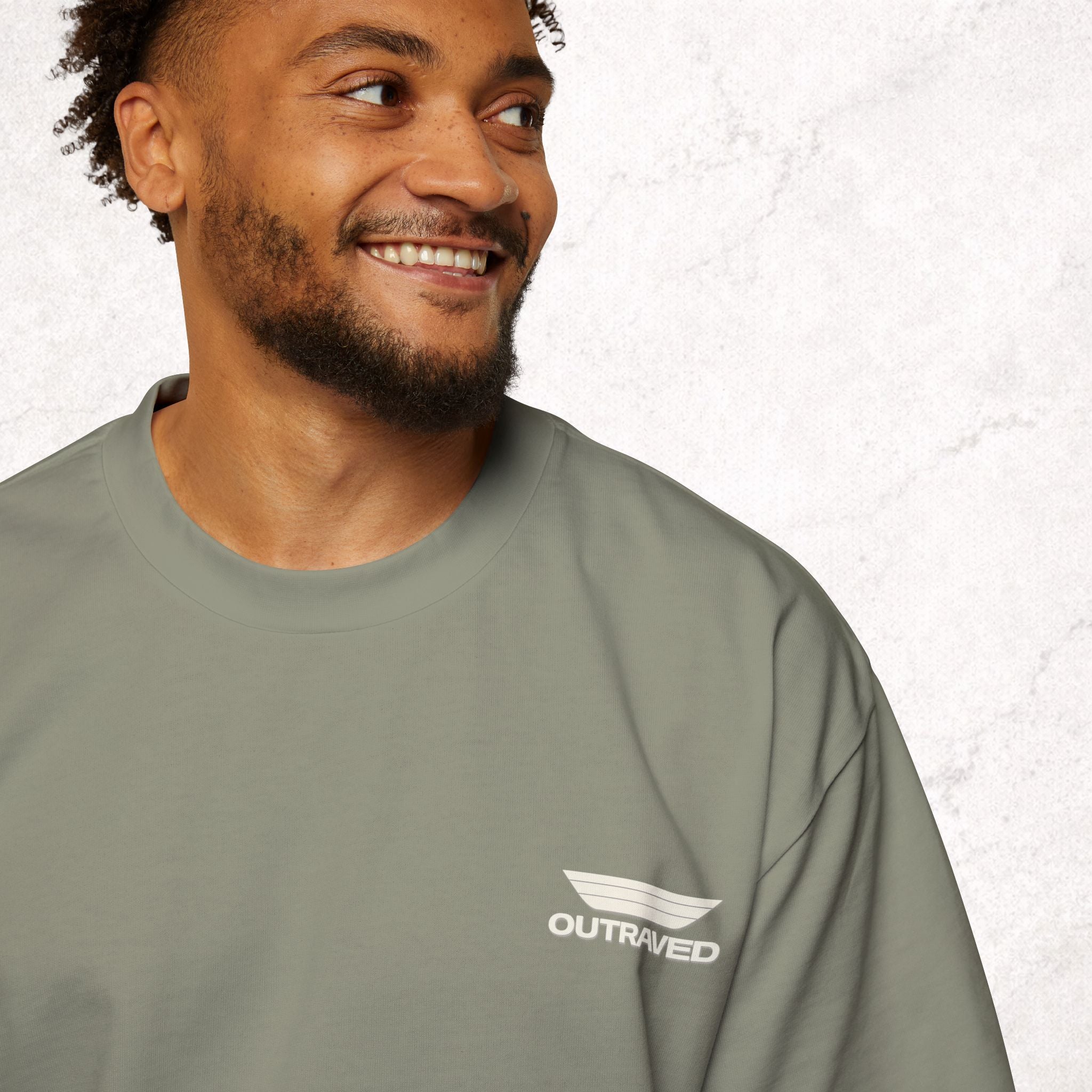 Outraved Logo Tee — Retro Graphic Oversized Men’s T‑Shirt