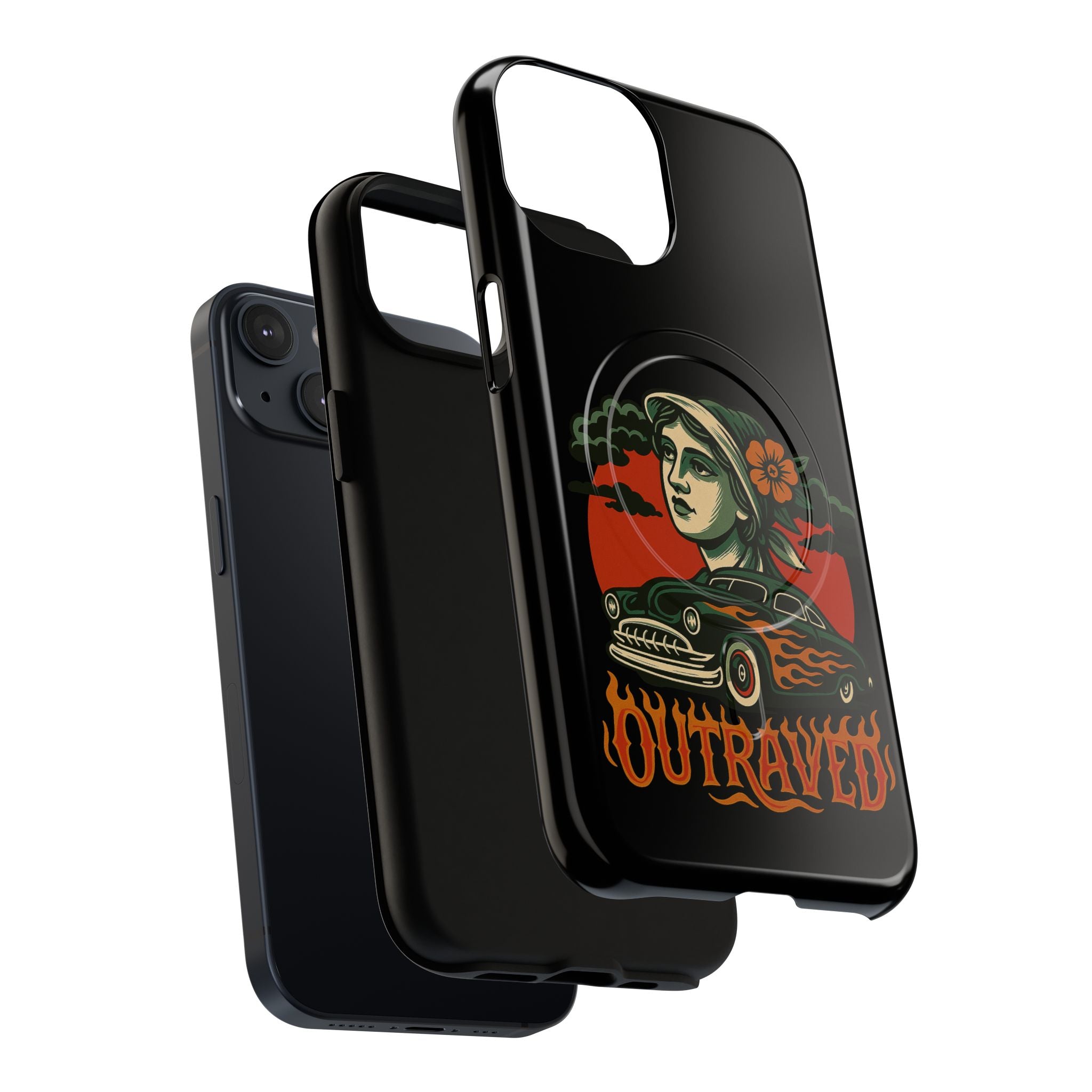 Phone Case — Outraved Retro Car & Woman Graphic Magnetic Tough Case