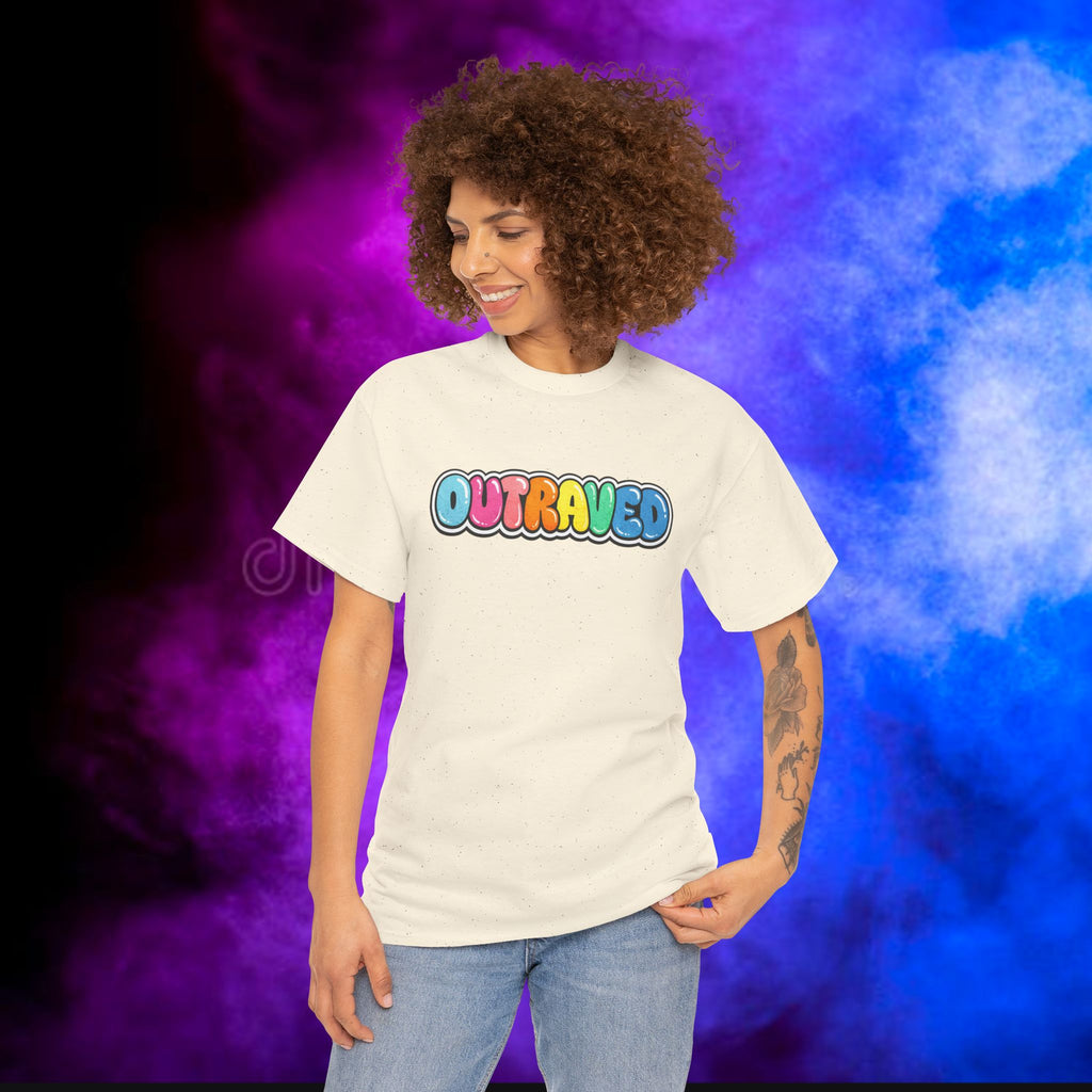 OUTRAVED colorburst collection tee
