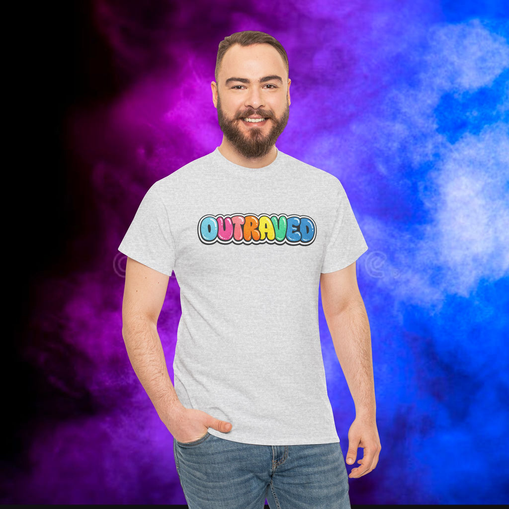 OUTRAVED colorburst collection tee