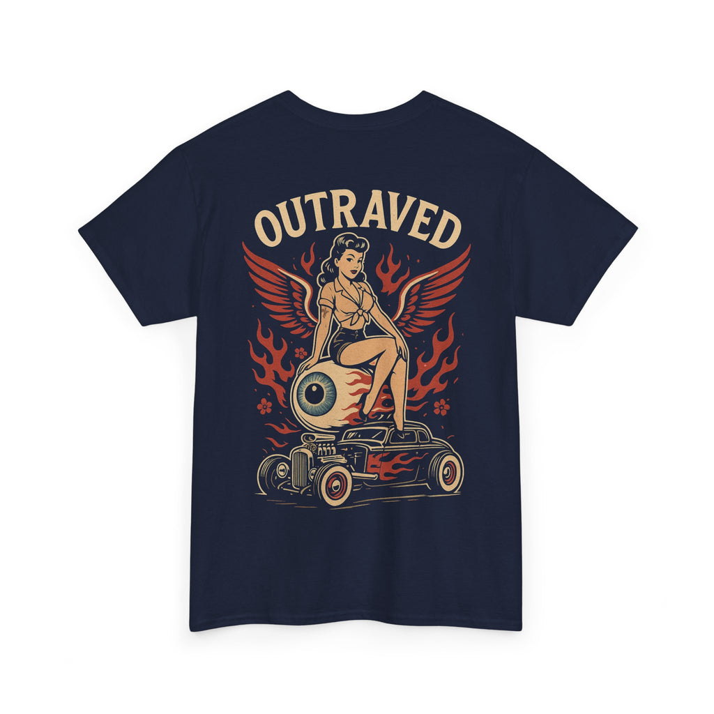 A Outraved Pinup Eyeball Hot Rod Tee.