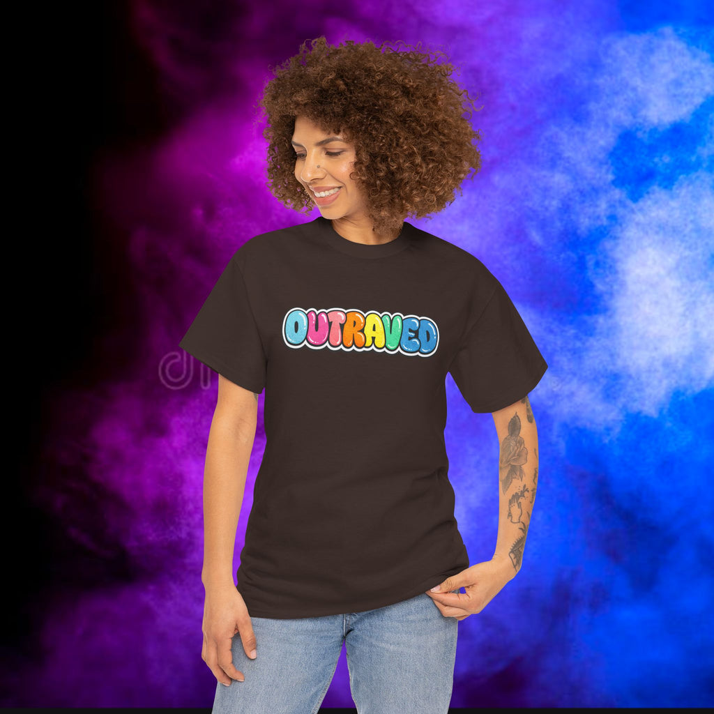 OUTRAVED colorburst collection tee