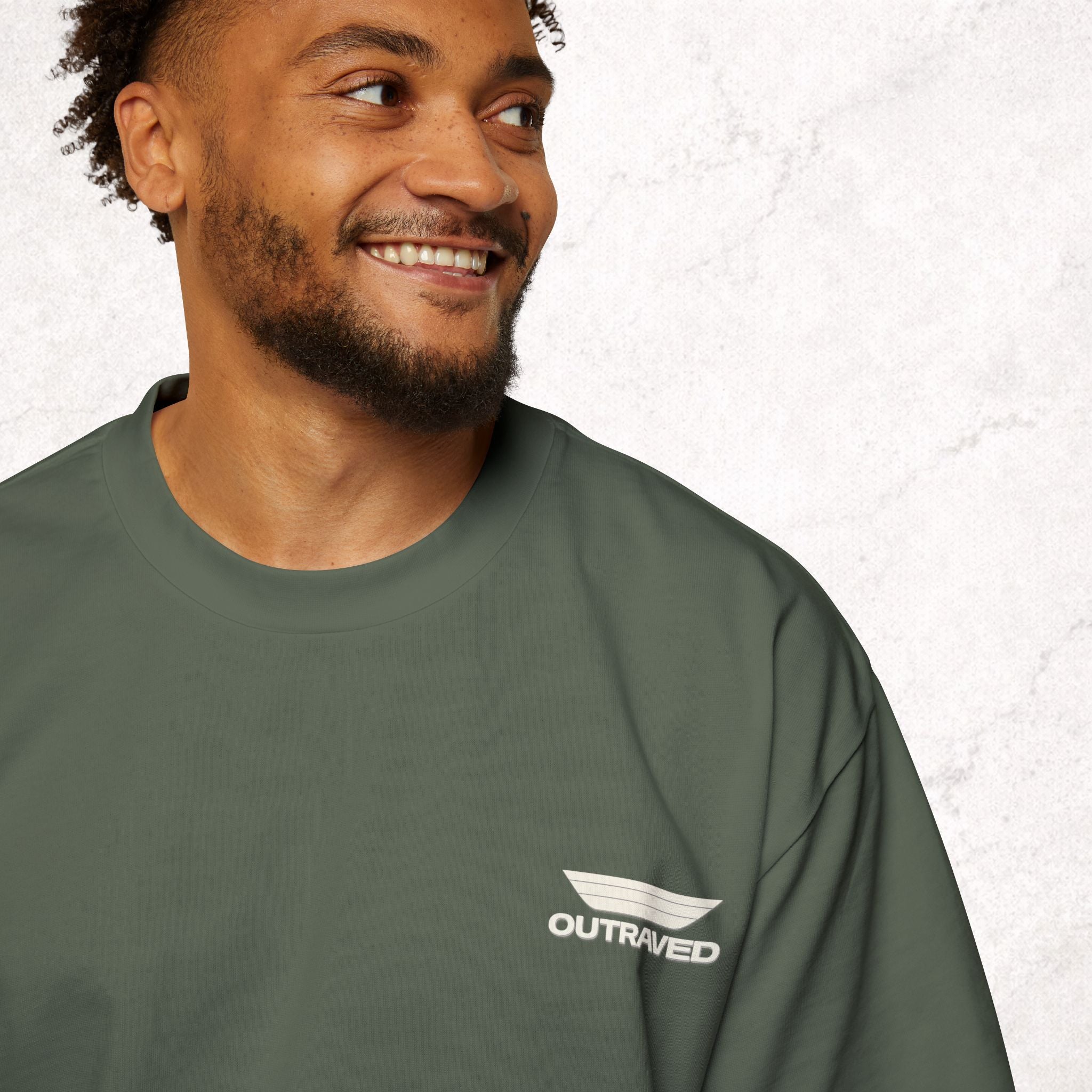 Outraved Logo Tee — Retro Graphic Oversized Men’s T‑Shirt