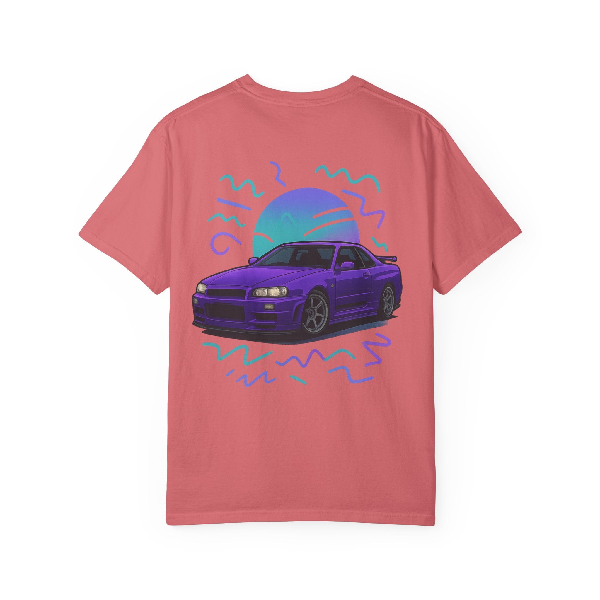 A Retro Skyline R34 T-Shirt — Purple JDM Car Graphic Tee