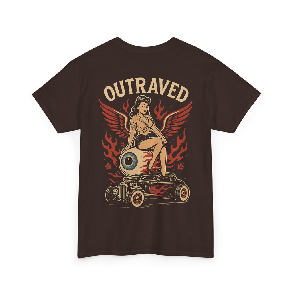 A Outraved Pinup Eyeball Hot Rod Tee.
