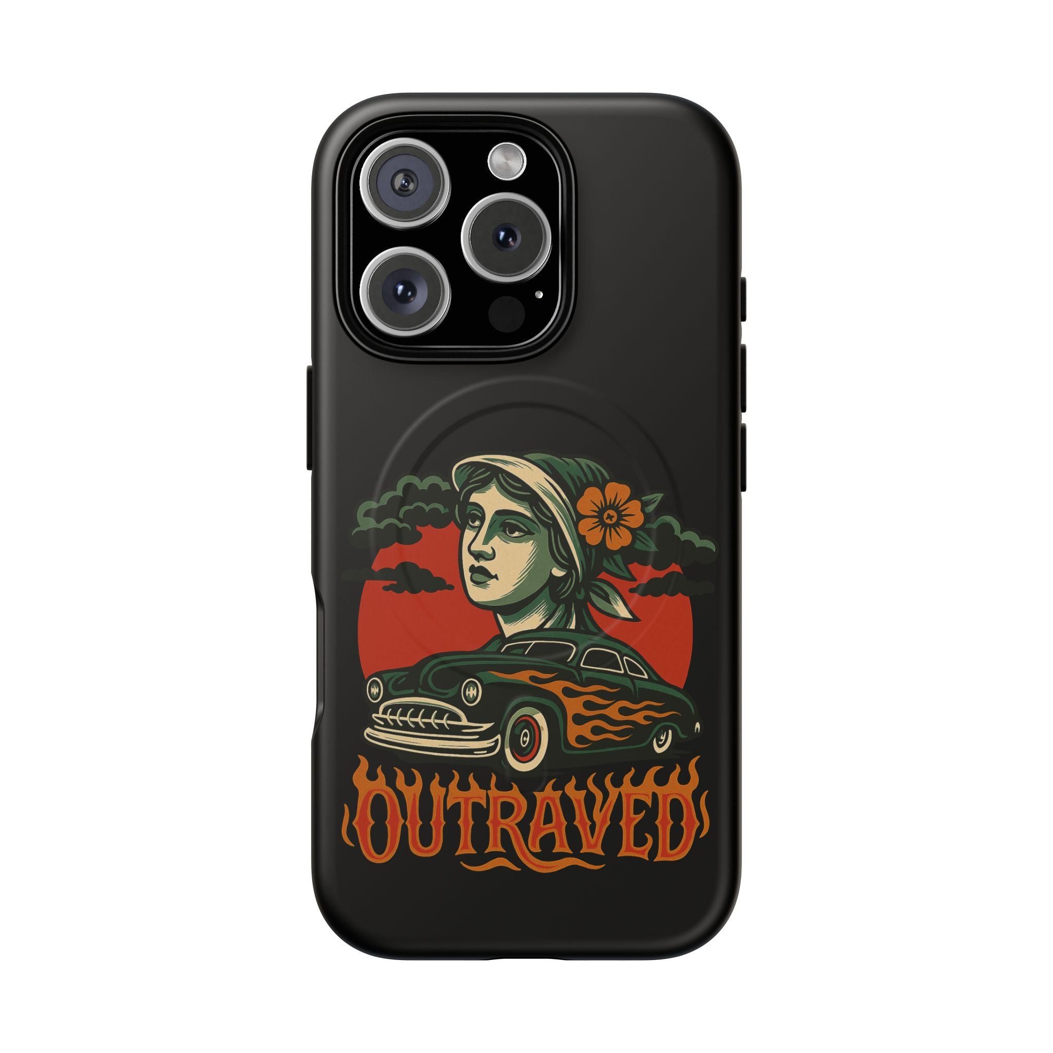 Phone Case — Outraved Retro Car & Woman Graphic Magnetic Tough Case