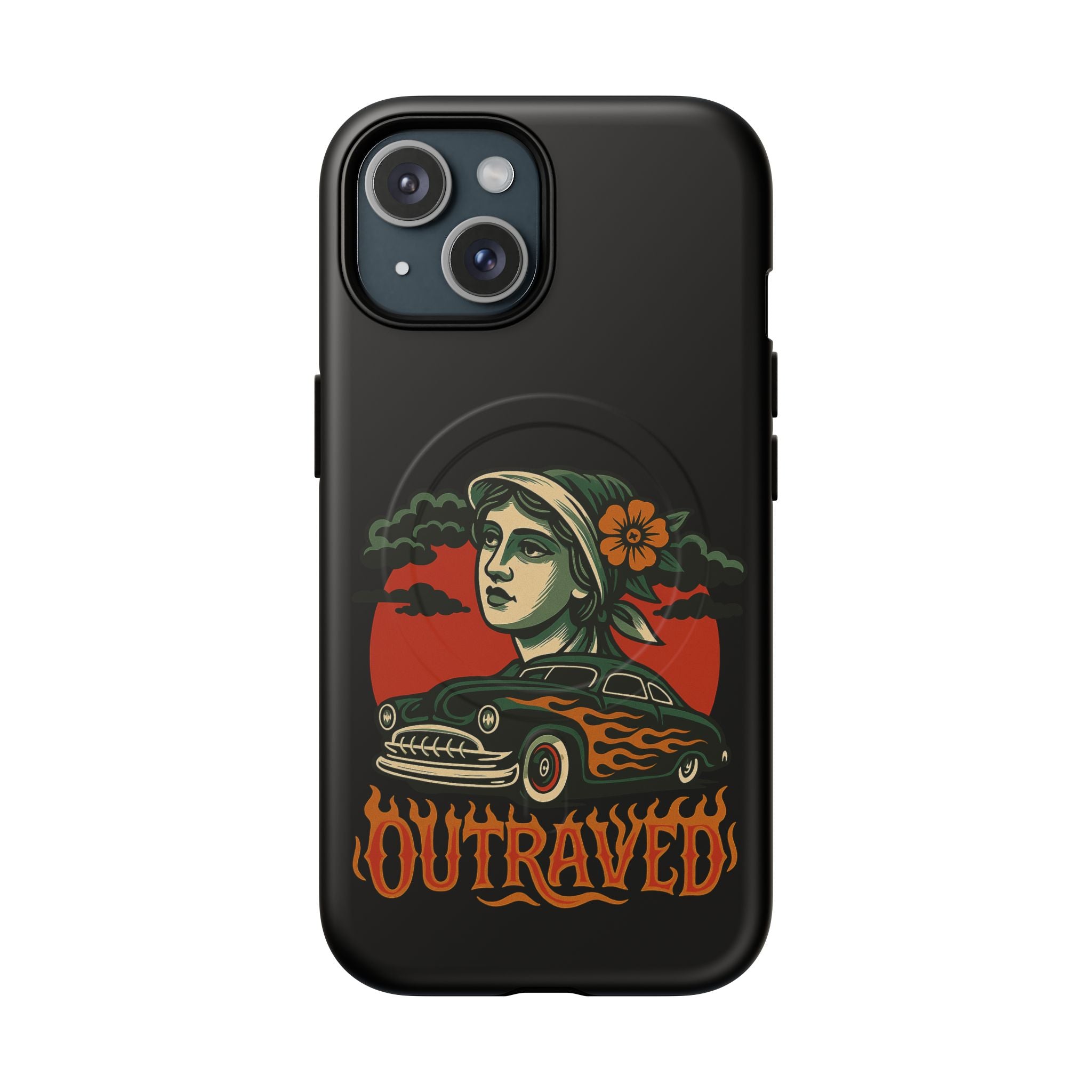 Phone Case — Outraved Retro Car & Woman Graphic Magnetic Tough Case