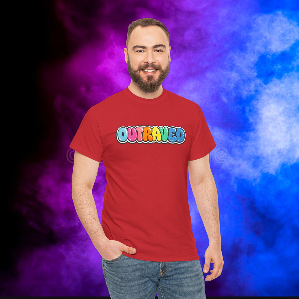 OUTRAVED colorburst collection tee