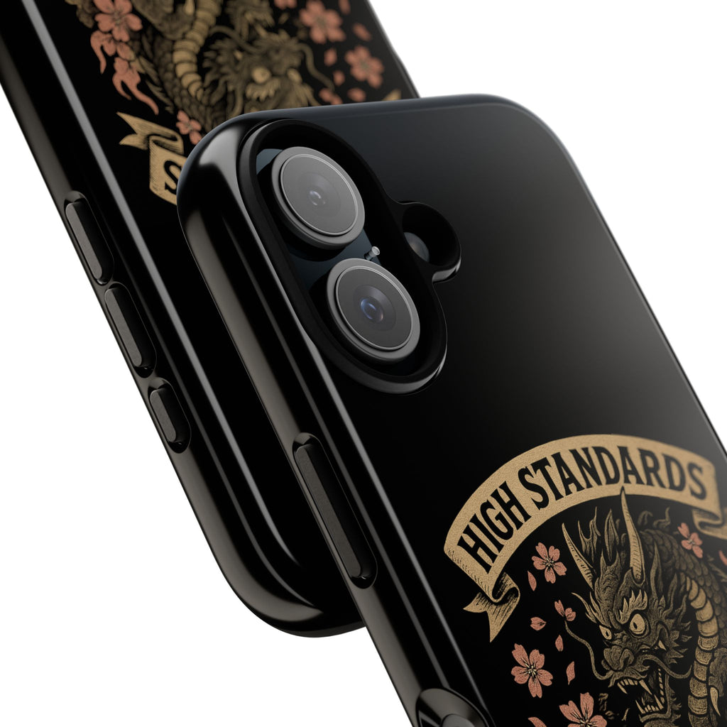Phone Case — "High Standards Low Rides" Retro Dragon Car Design