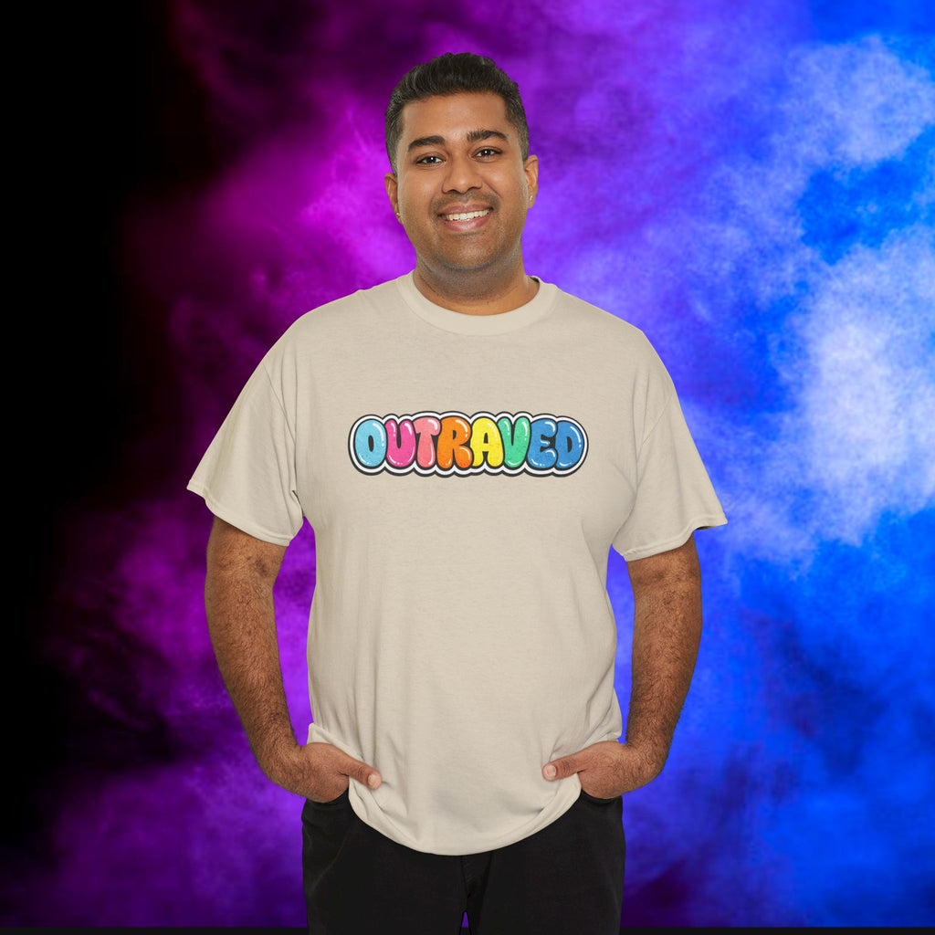 OUTRAVED colorburst collection tee
