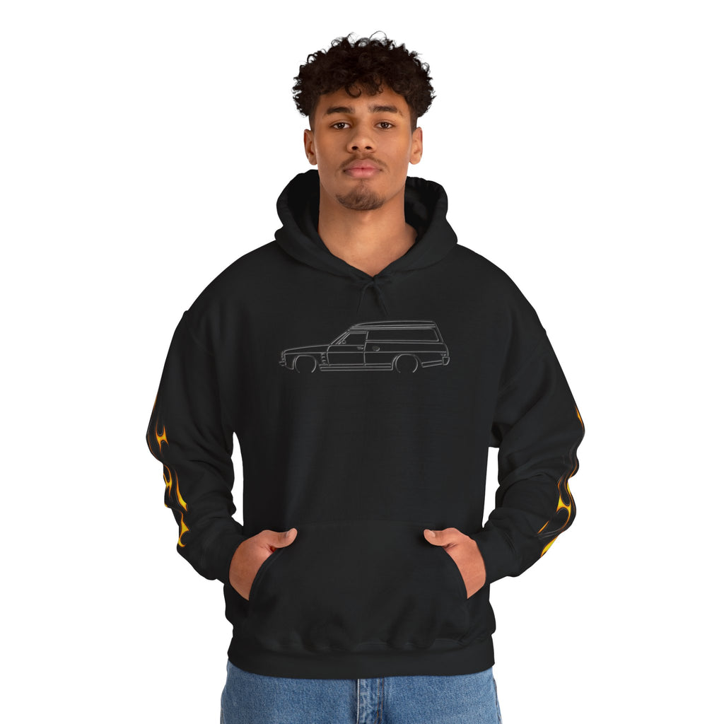 A Shagging Wagon Holden Panel Van Hoodie — PVCool Retro Van Graphic