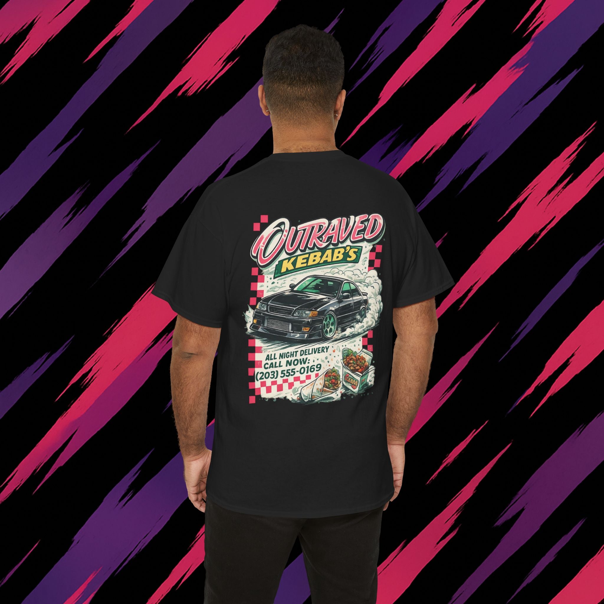 Kebab’s Drift Tee — Outraved Kebab's Car & Takeout Graphic T-Shirt