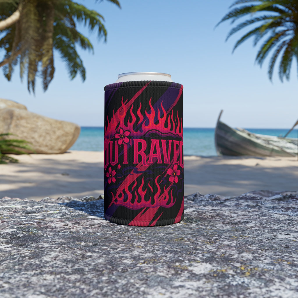 Stubby Cooler — Outravel Neon Flame Can Cooler