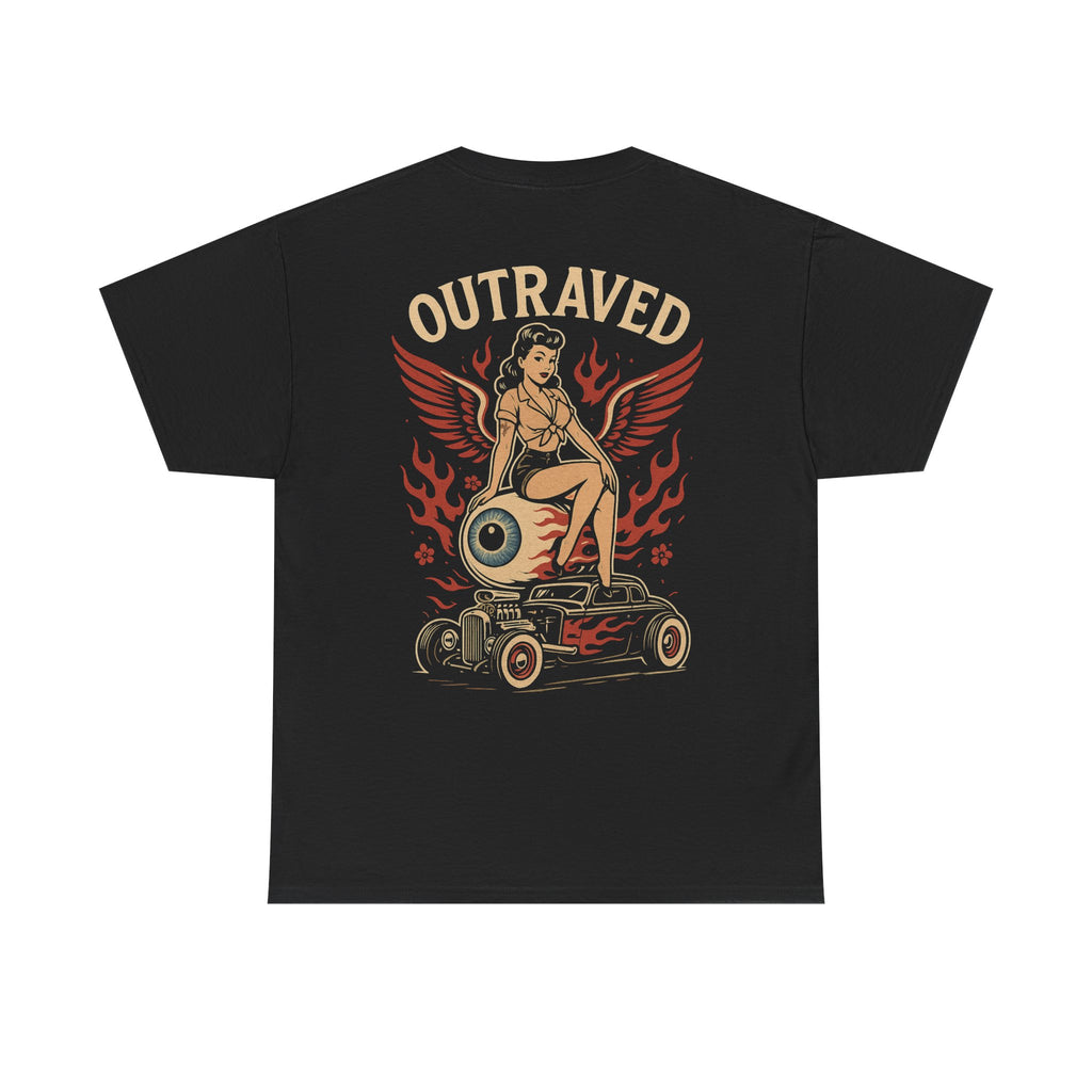 A Outraved Pinup Eyeball Hot Rod Tee.