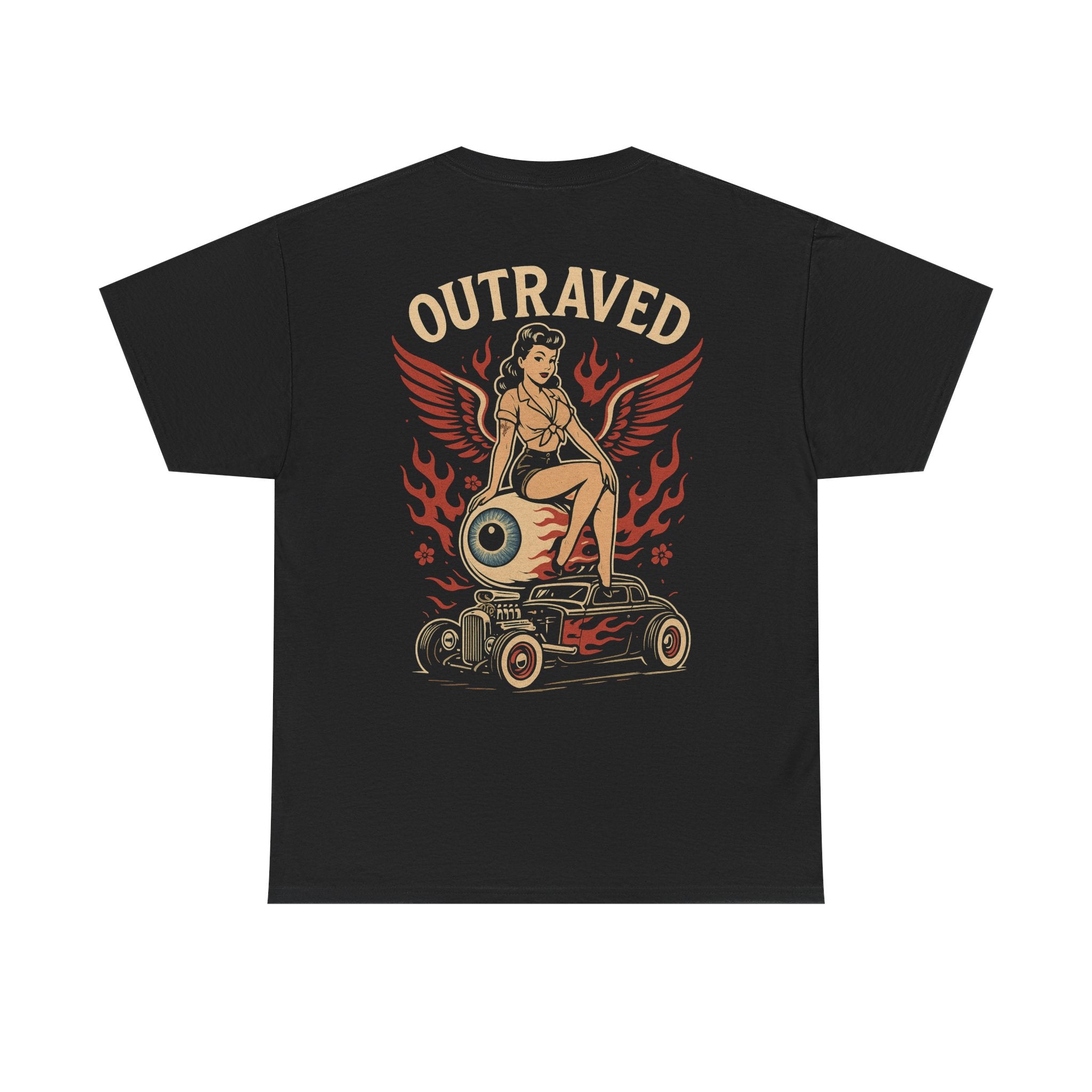 A Outraved Pinup Eyeball Hot Rod Tee.