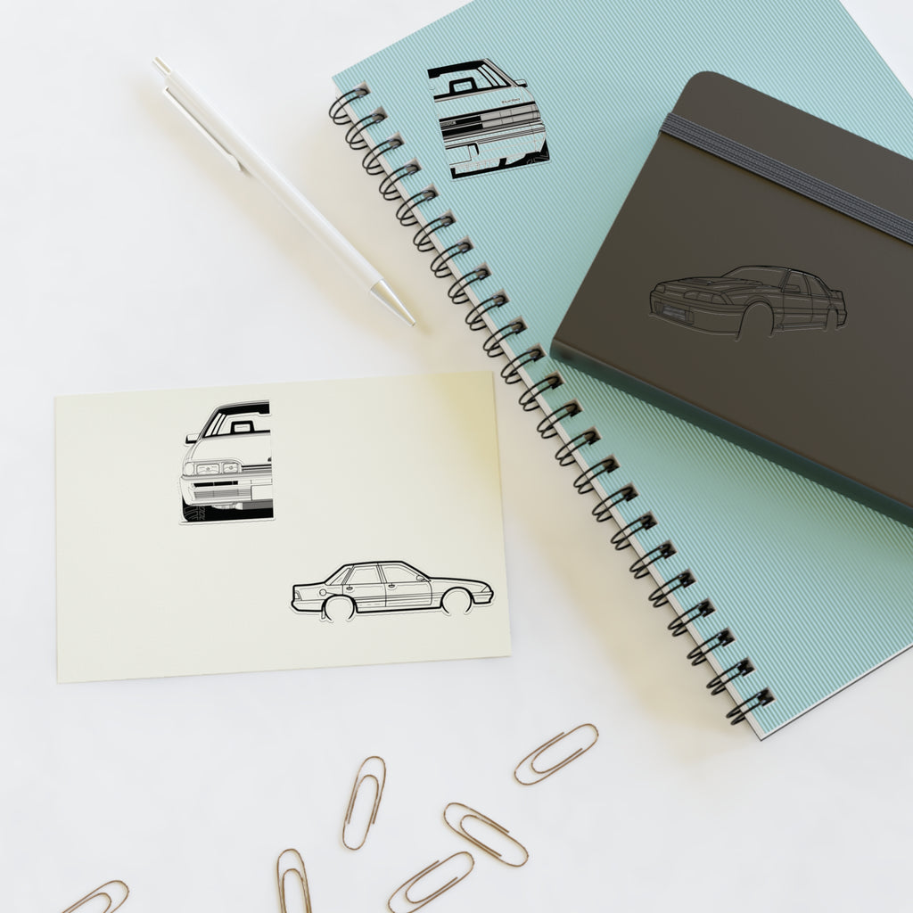 Stickers Fully sick vl brah Line Art Sticker Sheet — Retro Car Outline Decals