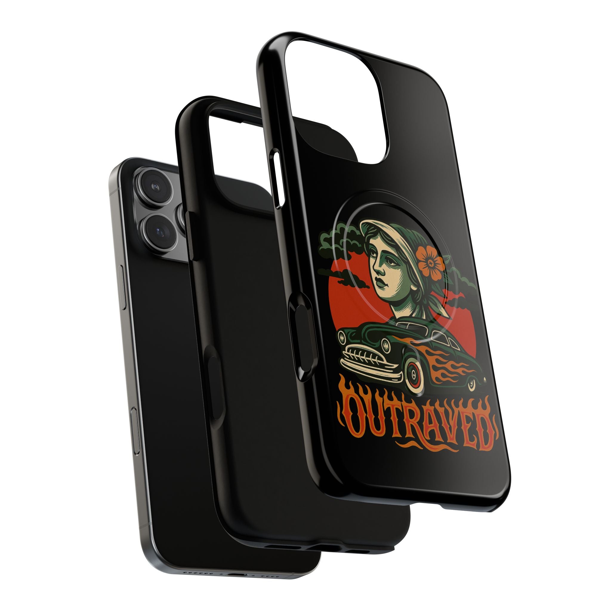 Phone Case — Outraved Retro Car & Woman Graphic Magnetic Tough Case