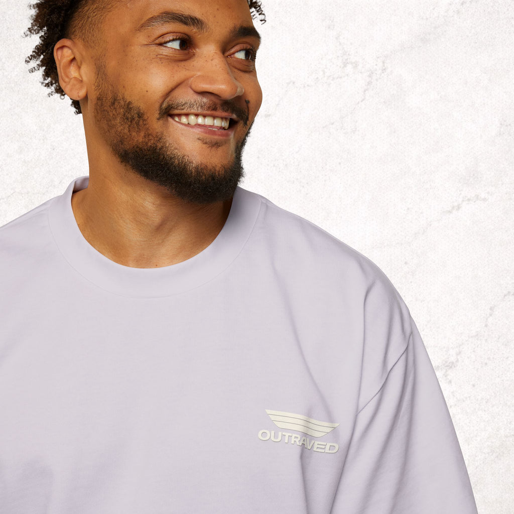 Outraved Logo Tee — Retro Graphic Oversized Men’s T‑Shirt
