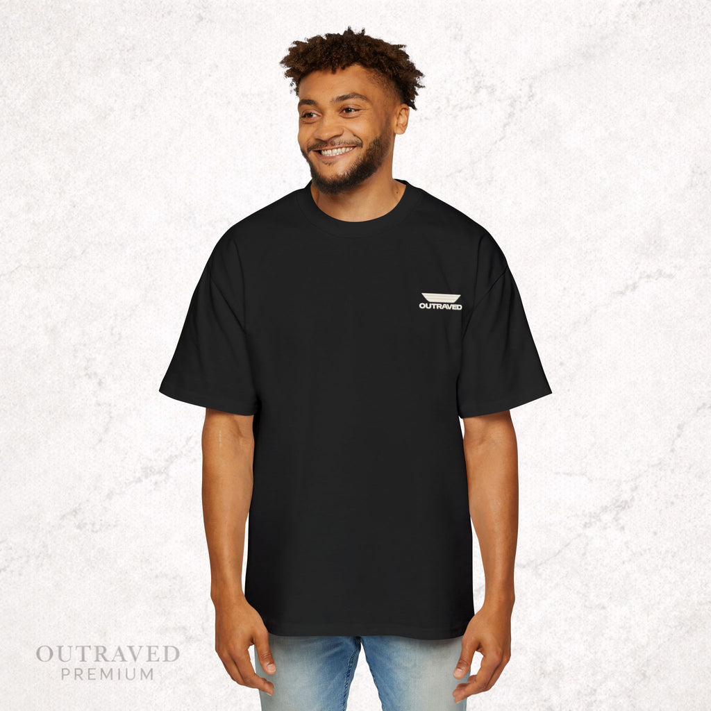 Outraved Logo Tee — Retro Graphic Oversized Men’s T‑Shirt