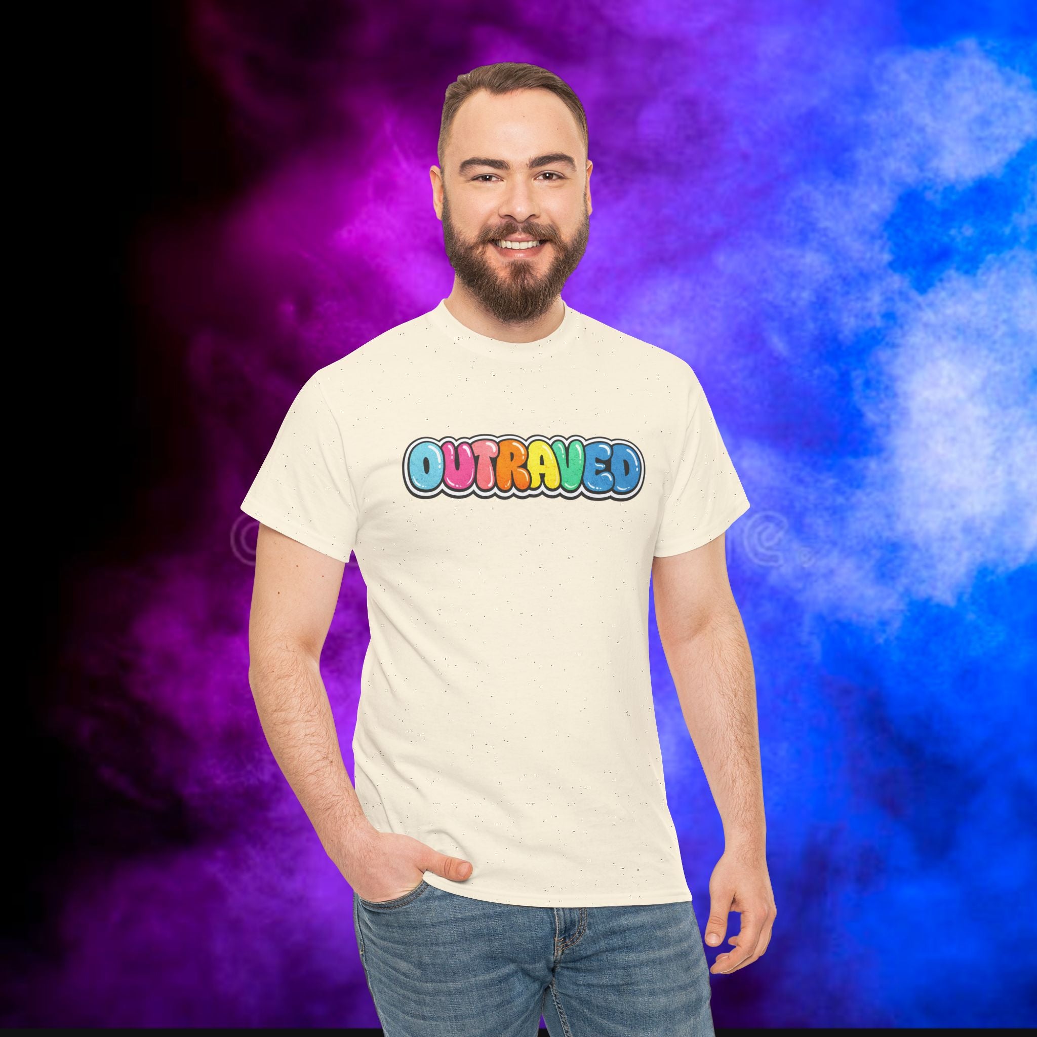 OUTRAVED colorburst collection tee