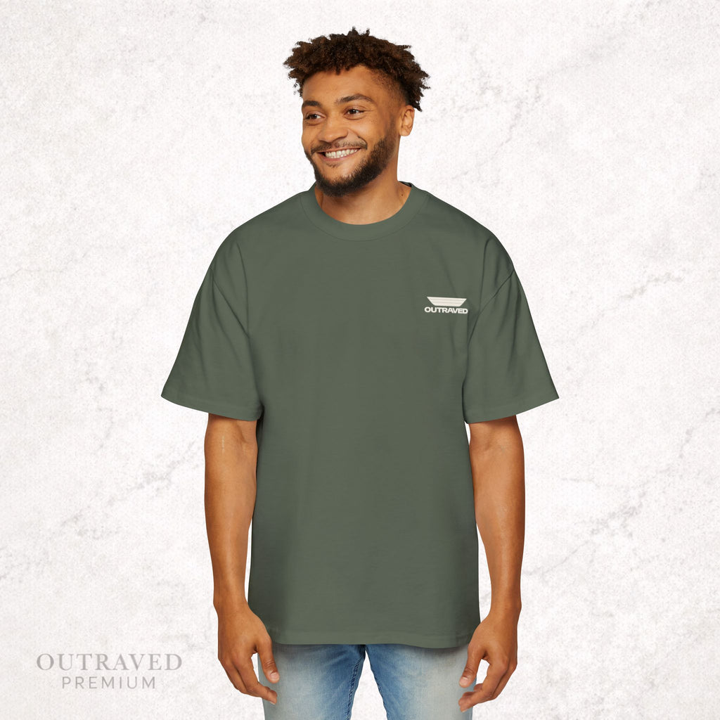 Outraved Logo Tee — Retro Graphic Oversized Men’s T‑Shirt