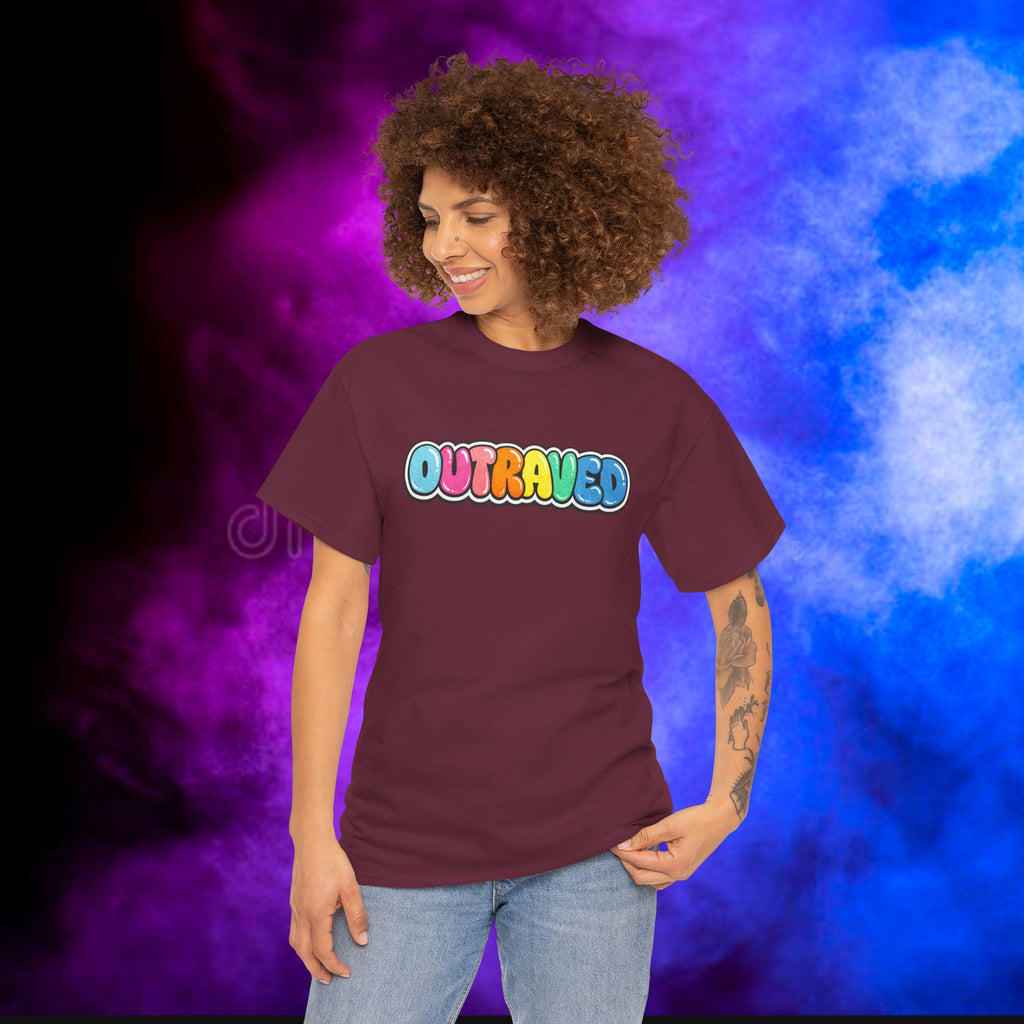 OUTRAVED colorburst collection tee