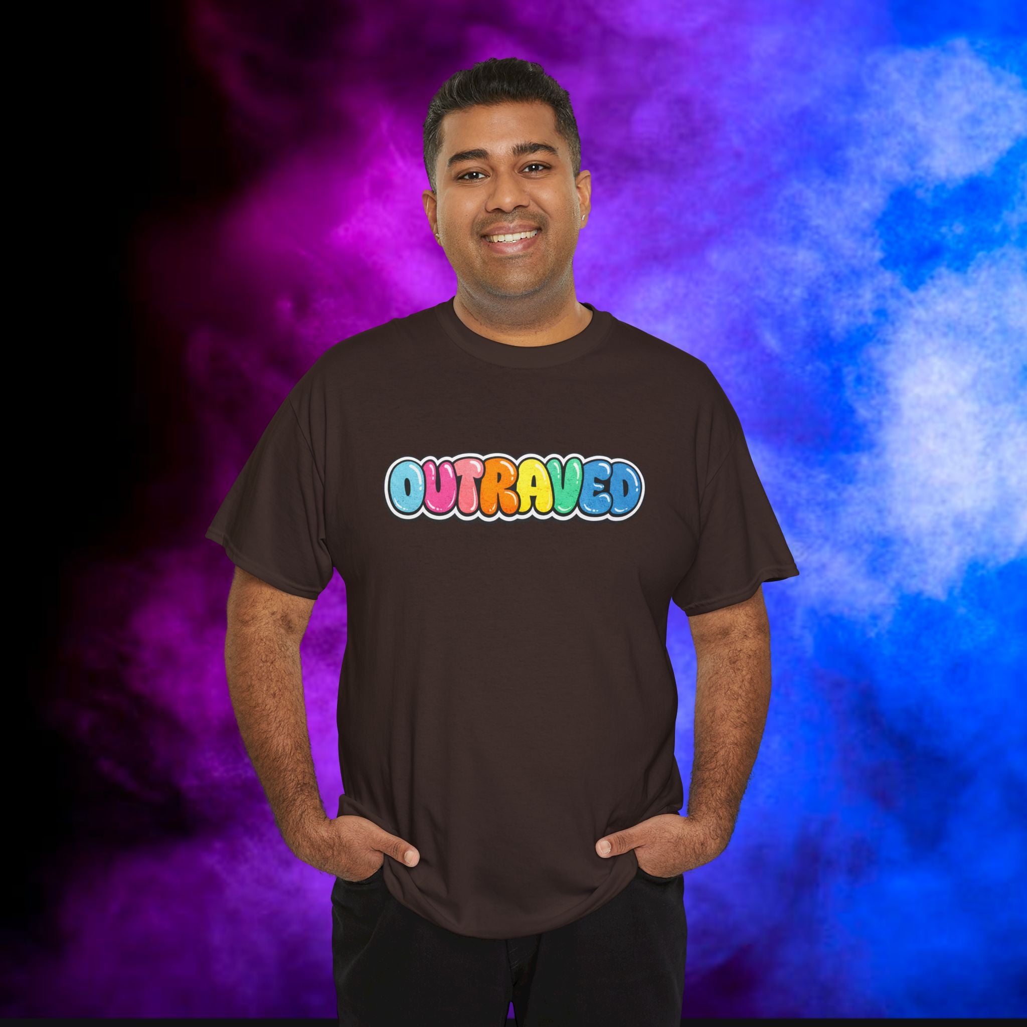 OUTRAVED colorburst collection tee