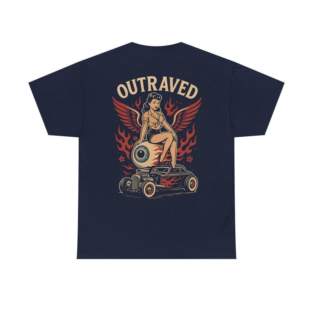 A Outraved Pinup Eyeball Hot Rod Tee.