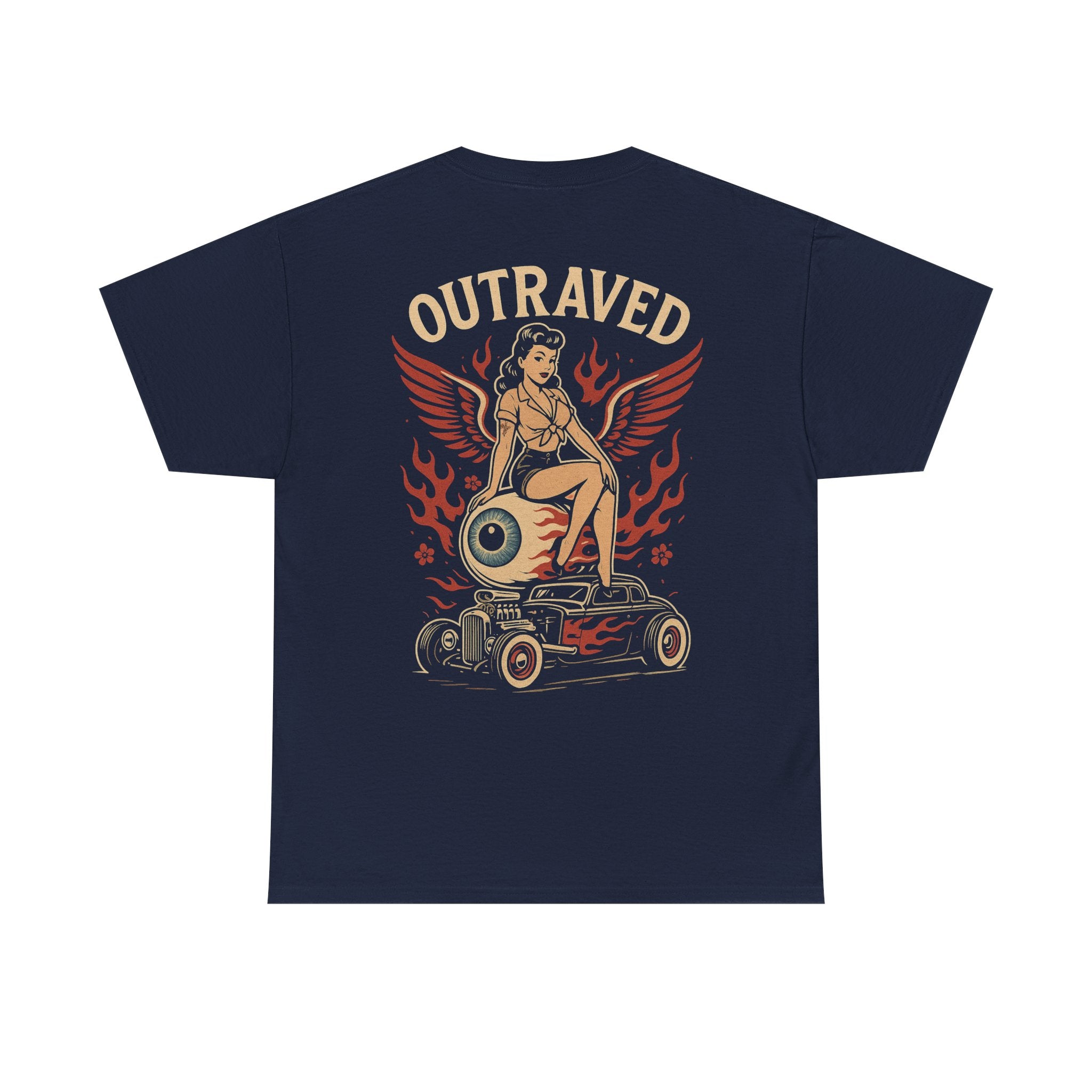 A Outraved Pinup Eyeball Hot Rod Tee.