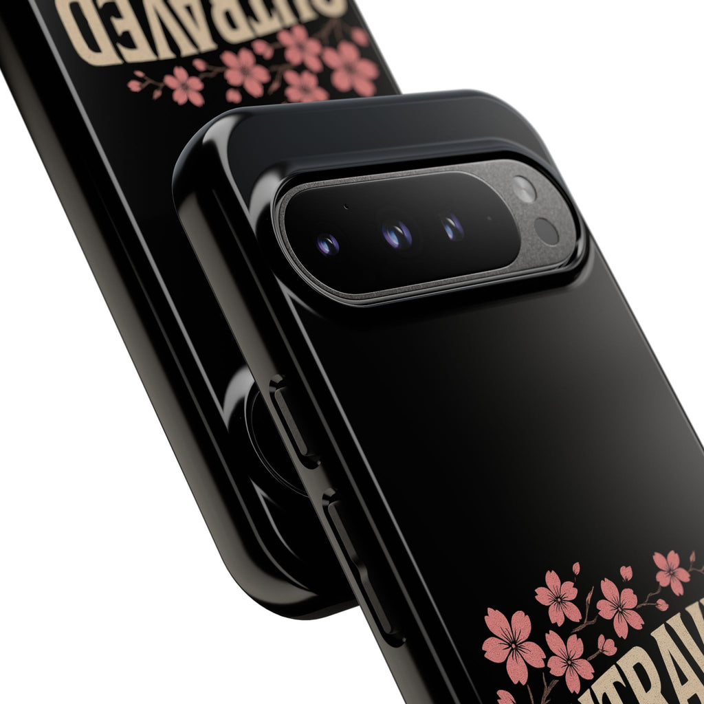 Phone Case — “Outraved” Drift Car Graphic with Cherry Blossoms