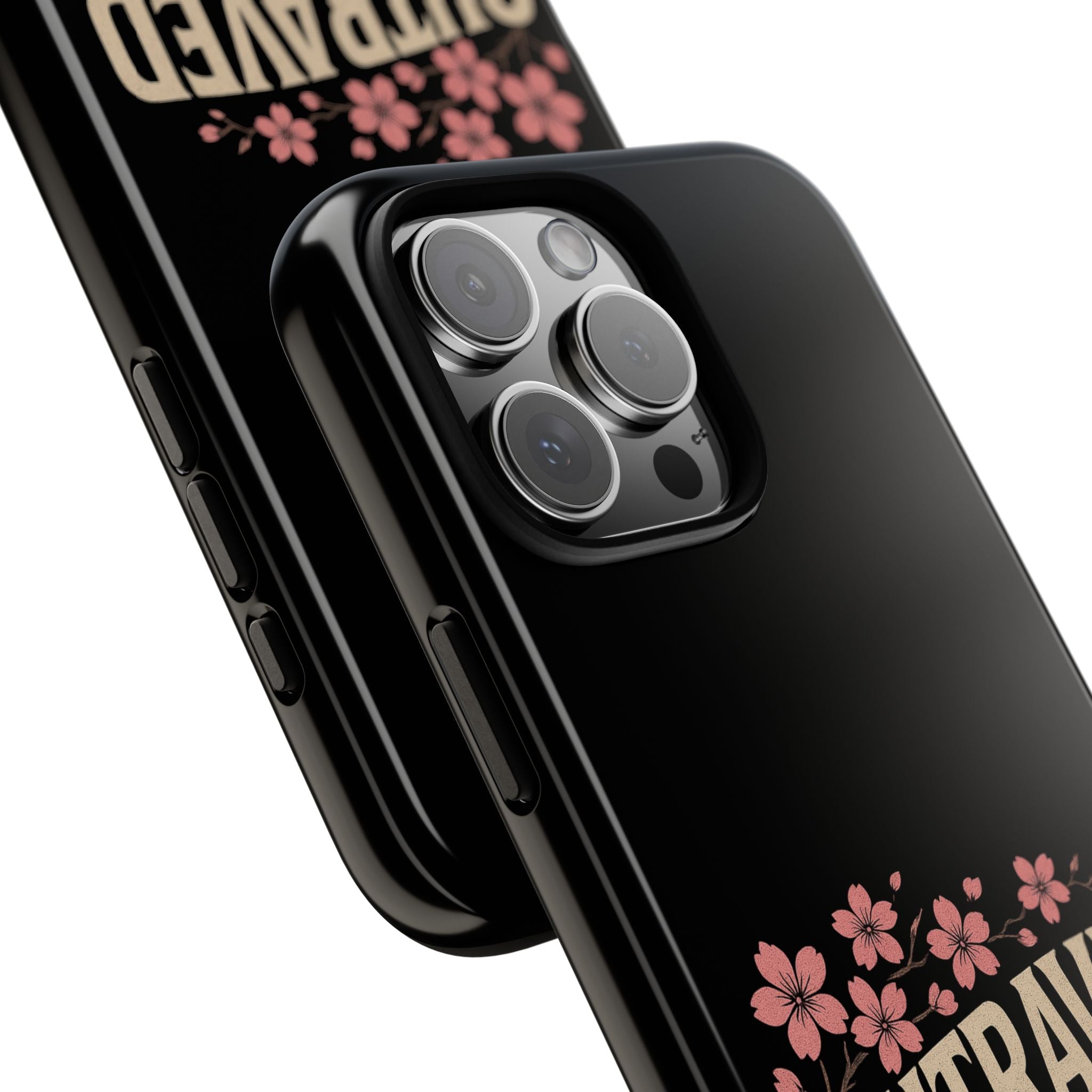 Phone Case — “Outraved” Drift Car Graphic with Cherry Blossoms