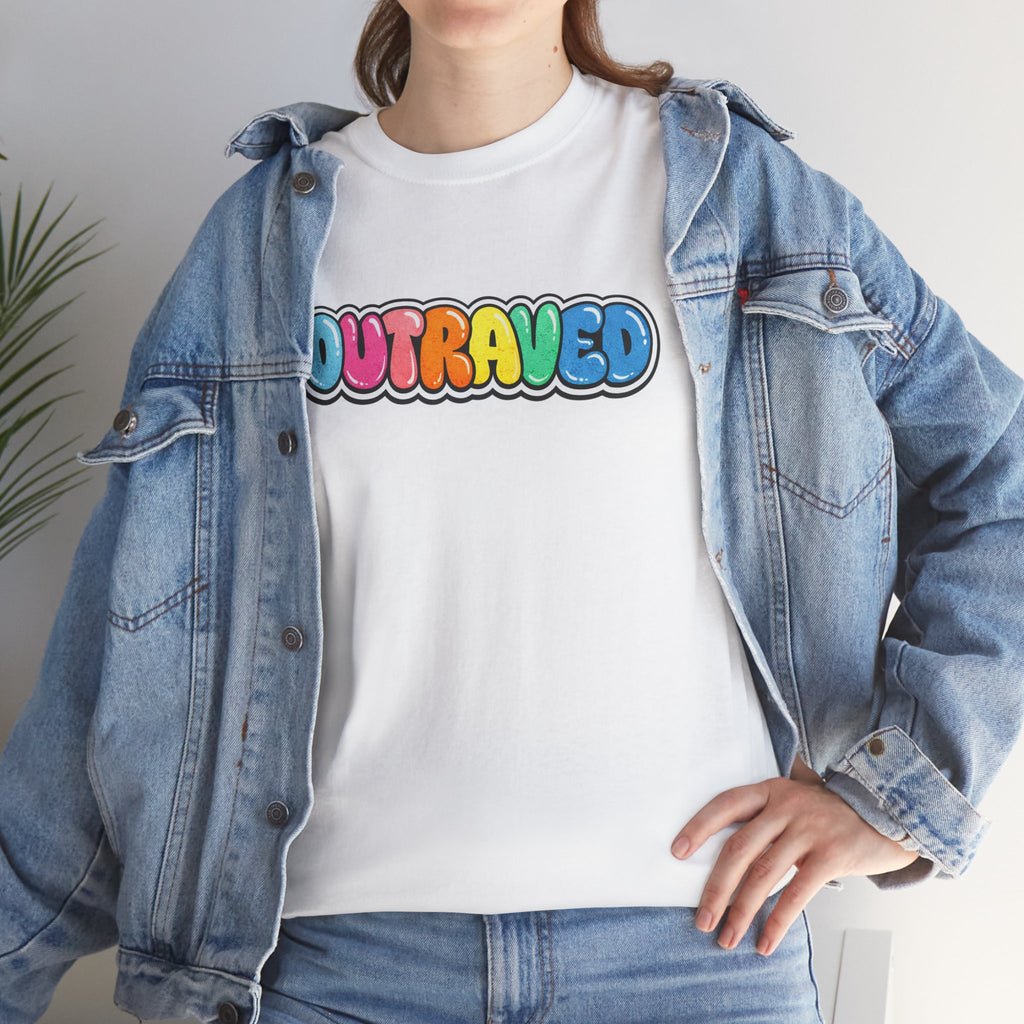 OUTRAVED colorburst collection tee