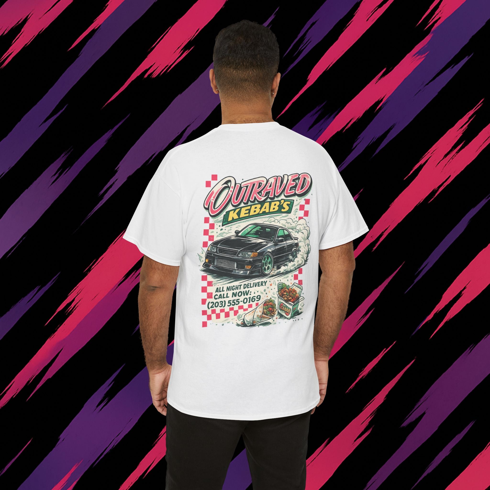 Kebab’s Drift Tee — Outraved Kebab's Car & Takeout Graphic T-Shirt