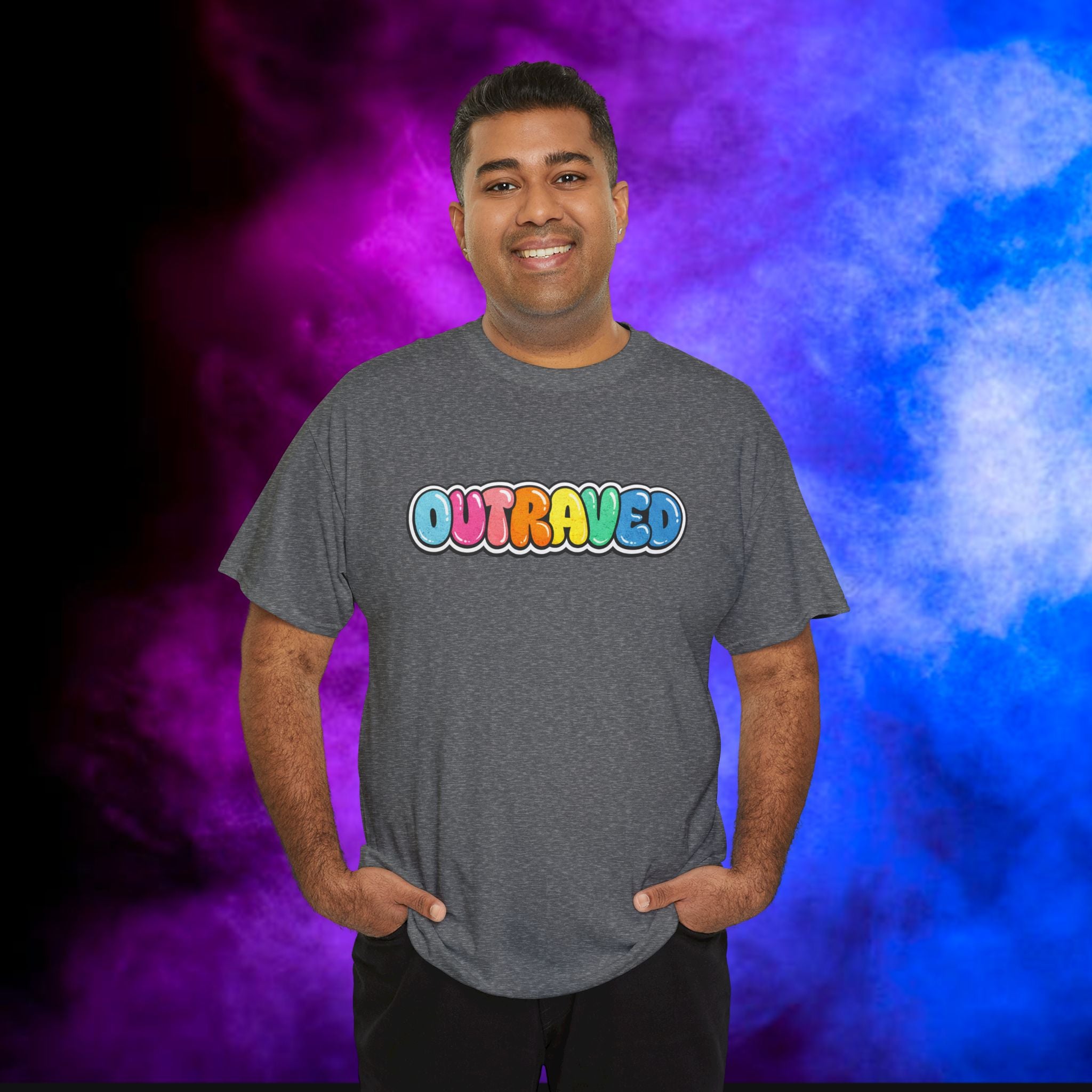 OUTRAVED colorburst collection tee