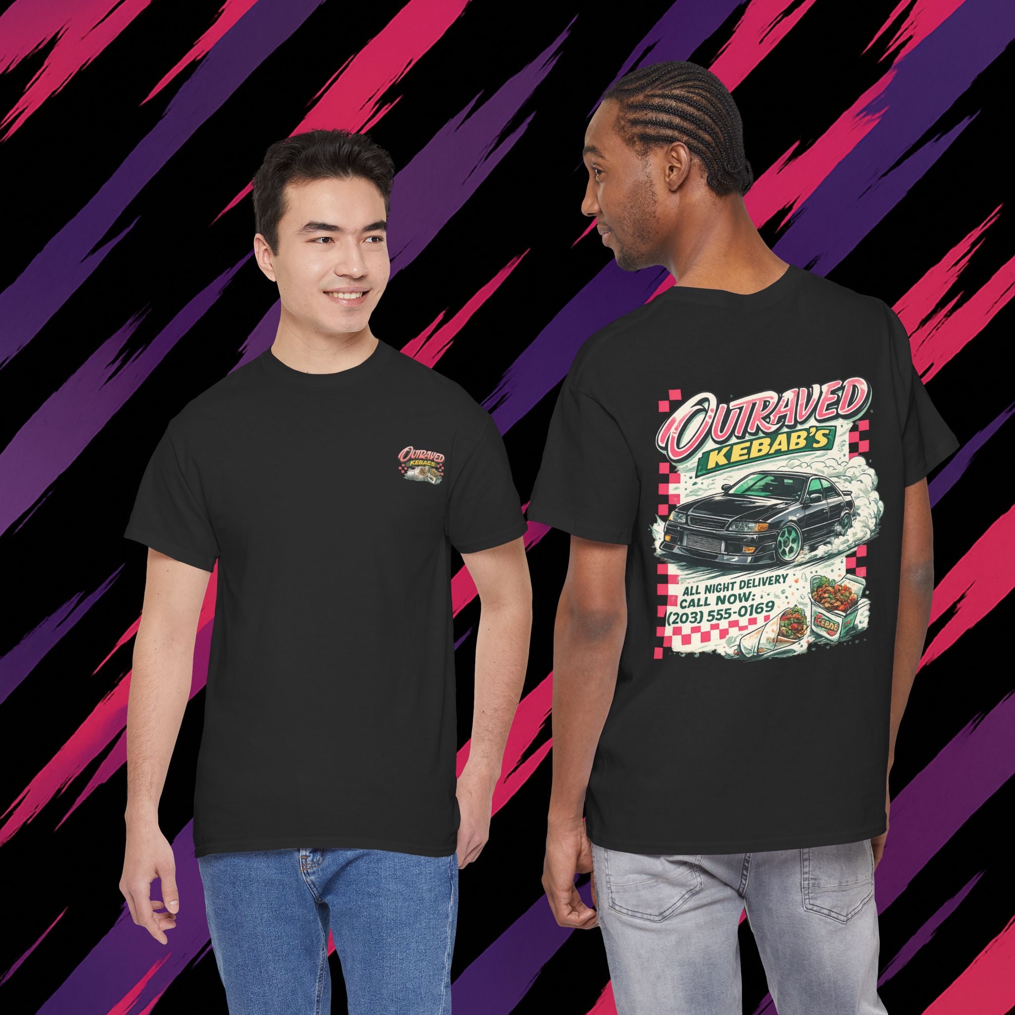 Kebab’s Drift Tee — Outraved Kebab's Car & Takeout Graphic T-Shirt