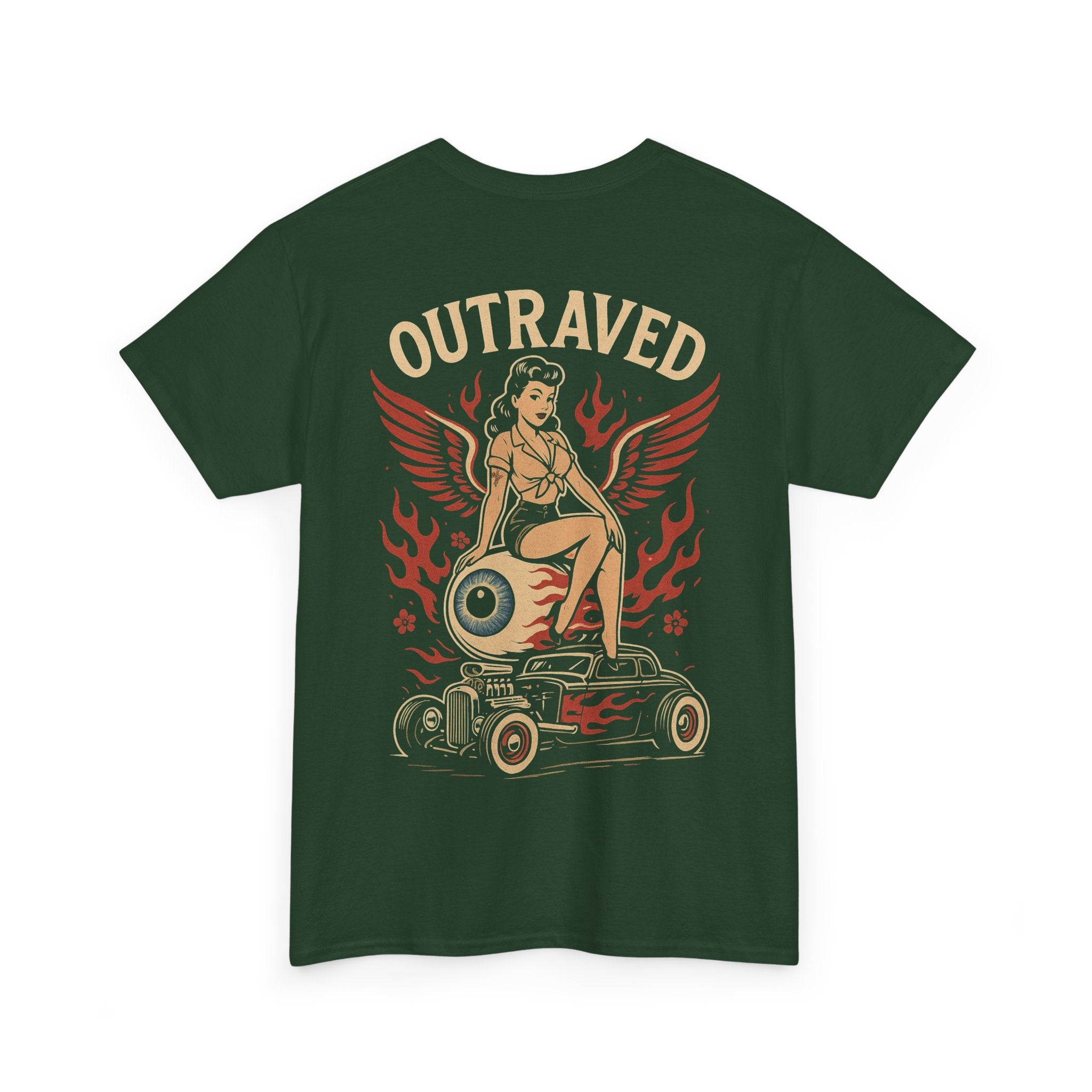 A Outraved Pinup Eyeball Hot Rod Tee.