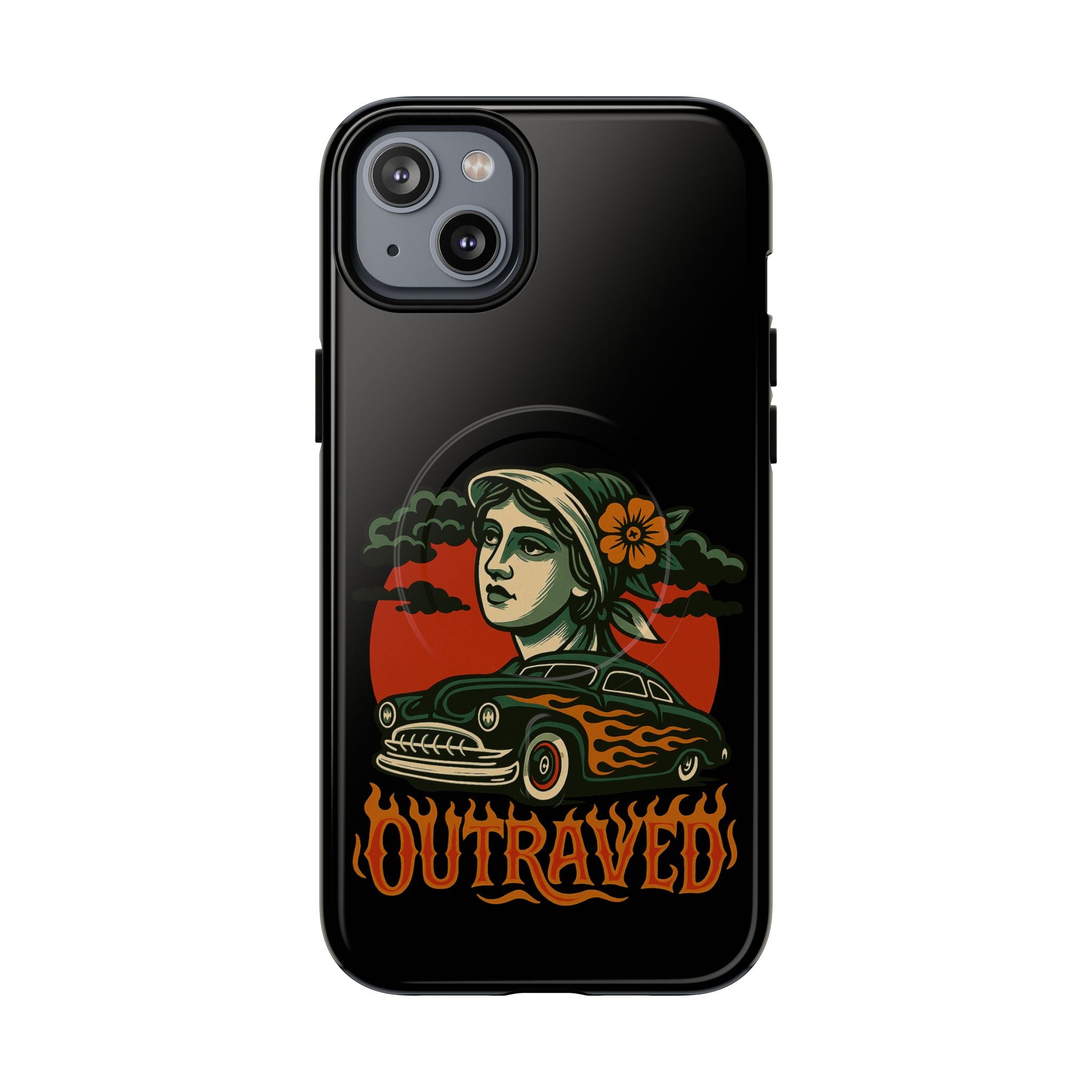 Phone Case — Outraved Retro Car & Woman Graphic Magnetic Tough Case