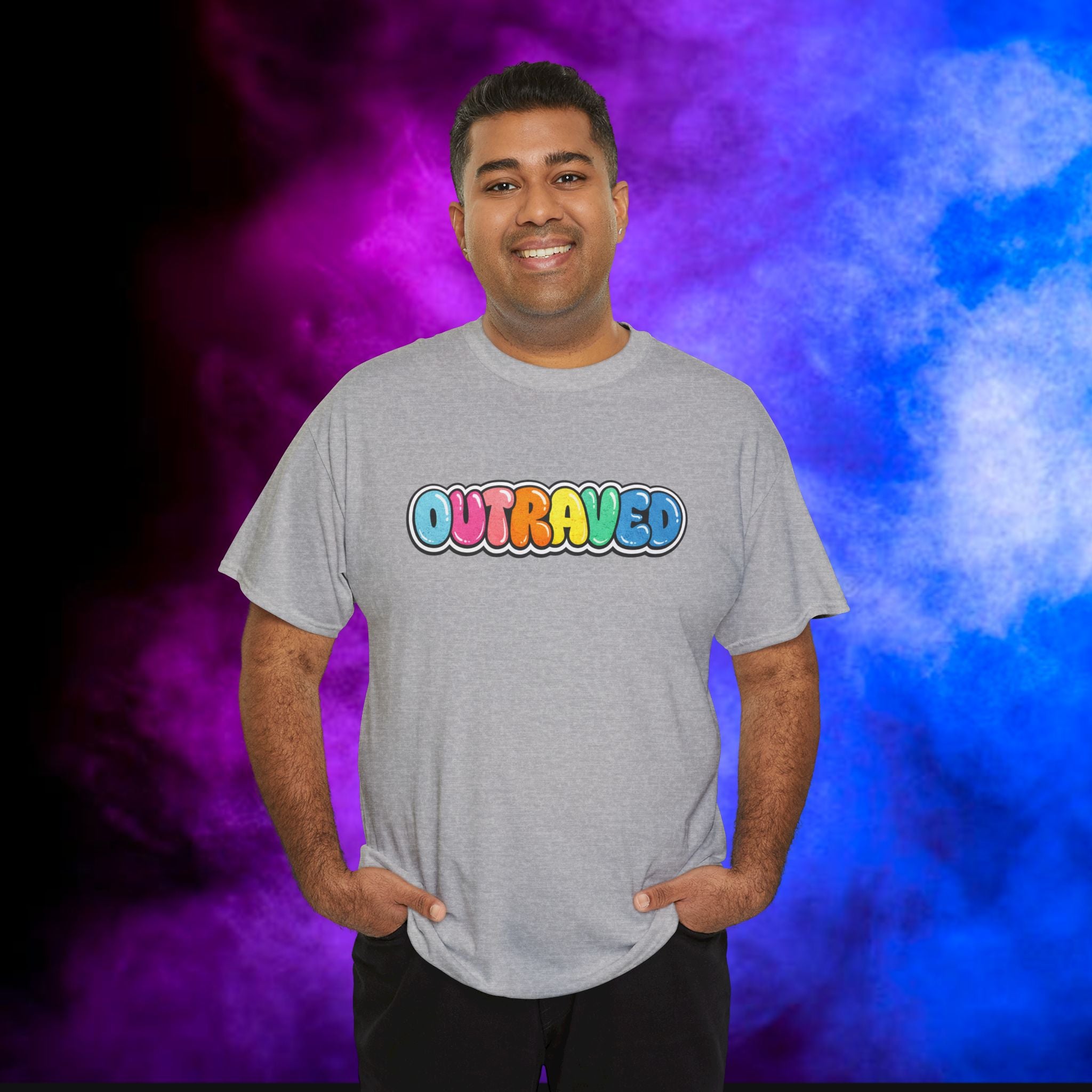 OUTRAVED colorburst collection tee