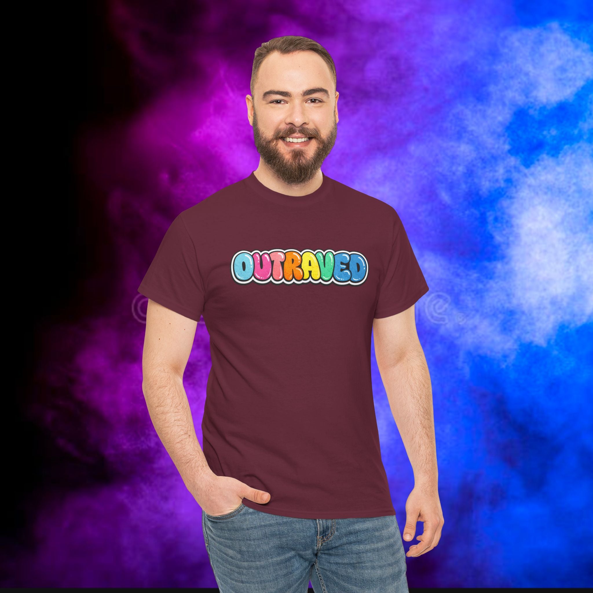 OUTRAVED colorburst collection tee