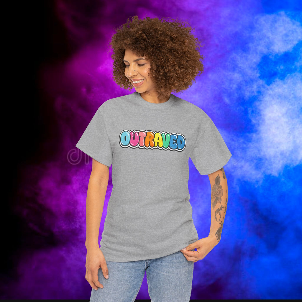 OUTRAVED colorburst collection tee