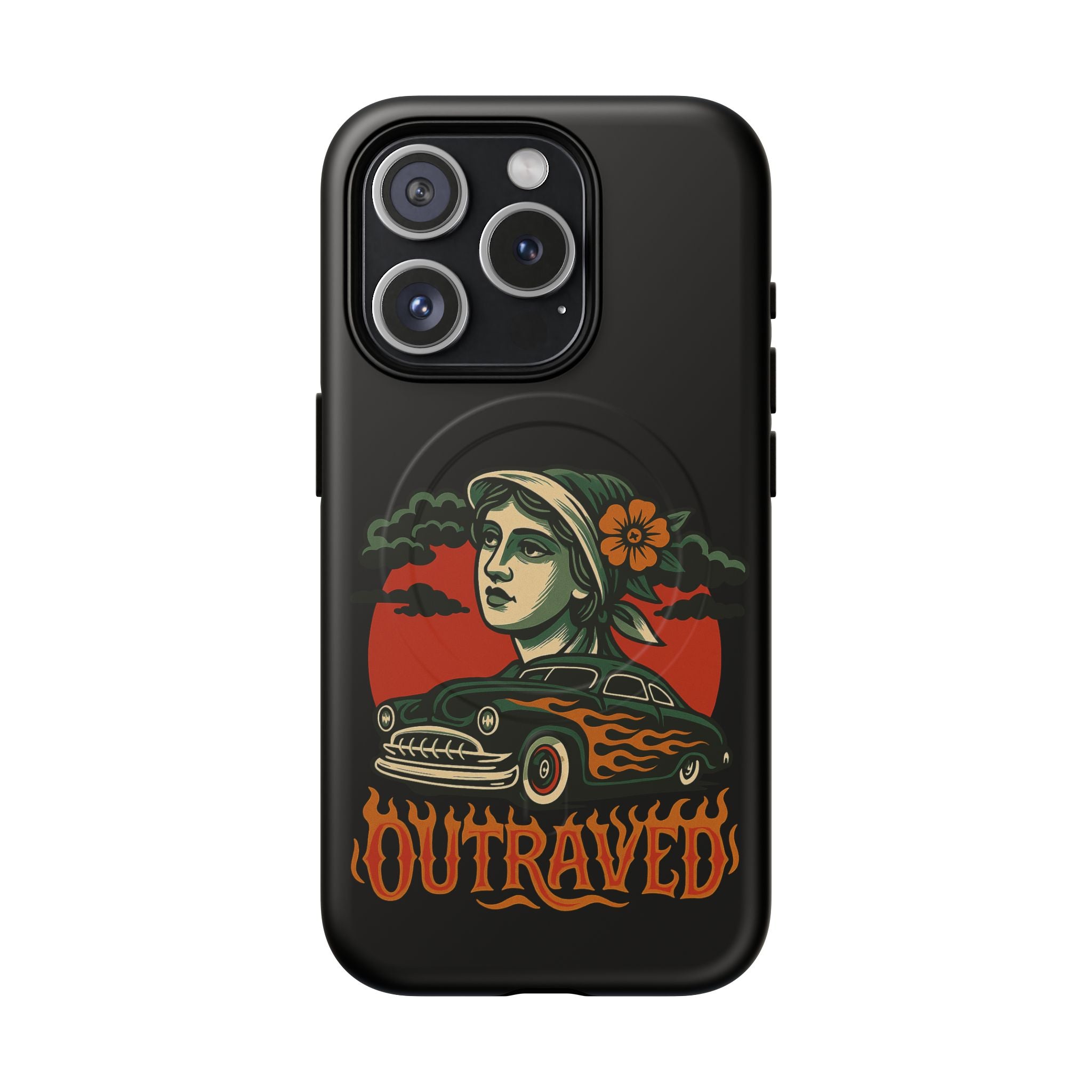 Phone Case — Outraved Retro Car & Woman Graphic Magnetic Tough Case