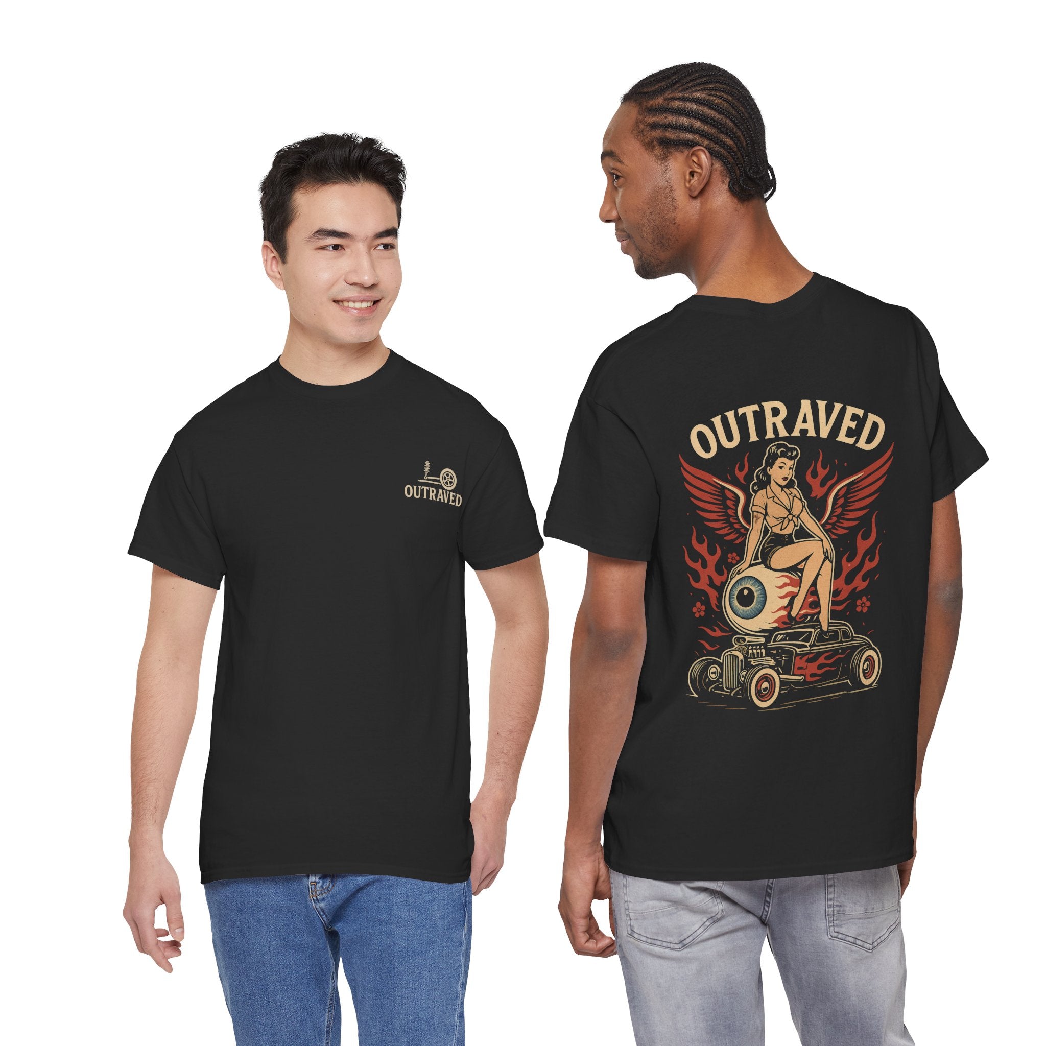 A Outraved Pinup Eyeball Hot Rod Tee