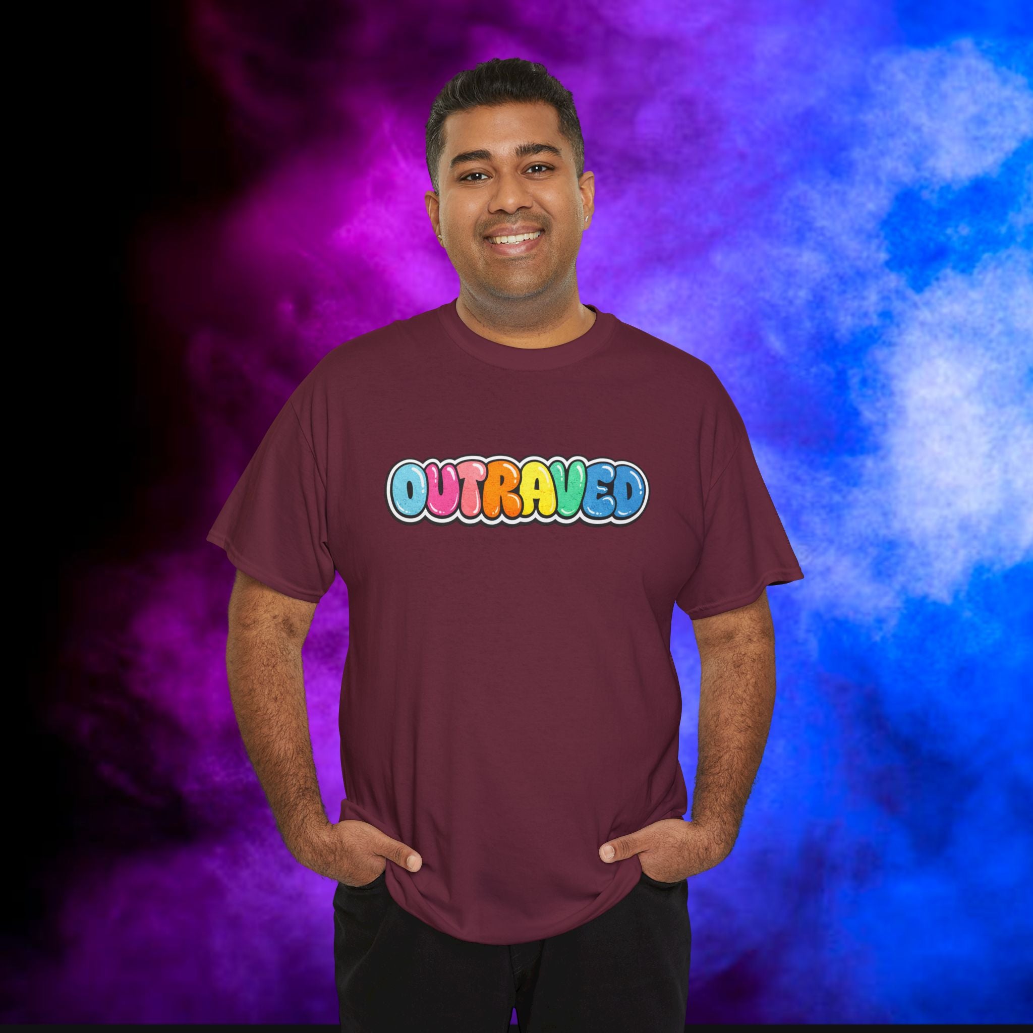 OUTRAVED colorburst collection tee
